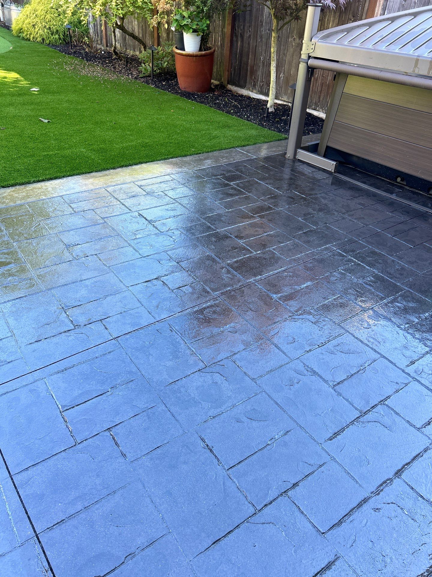 Stamped Concrete Driveway with Sealed Finish | Everett  by Jireh Asphalt & Concrete Inc 