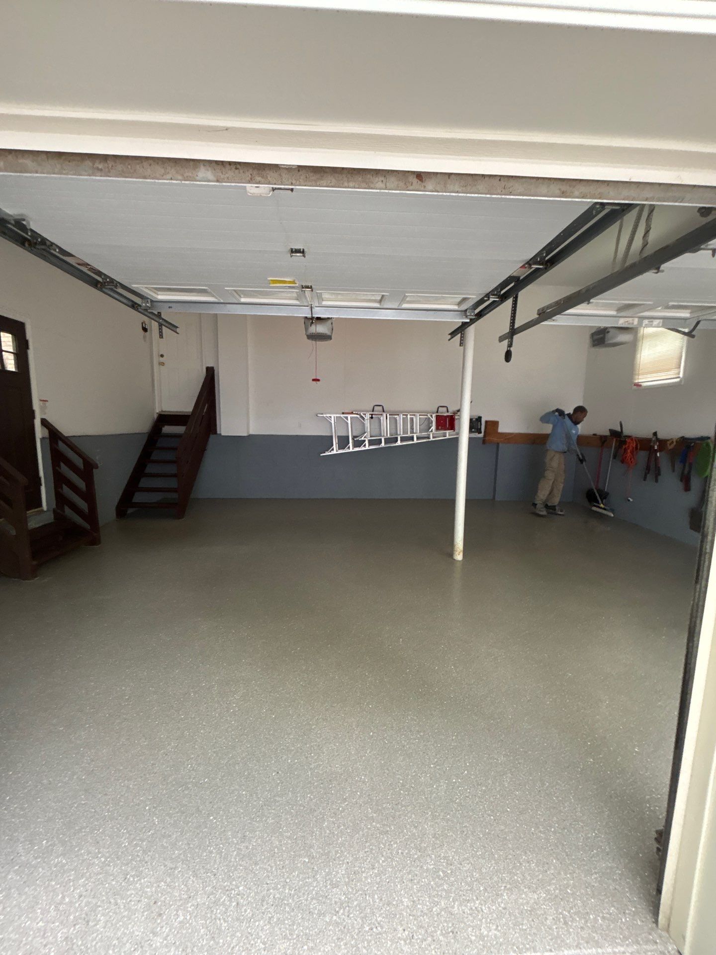 Travertine Polyurea Garage Floor Coating in Randolph, New Jersey by Spectrum Painting, LLC