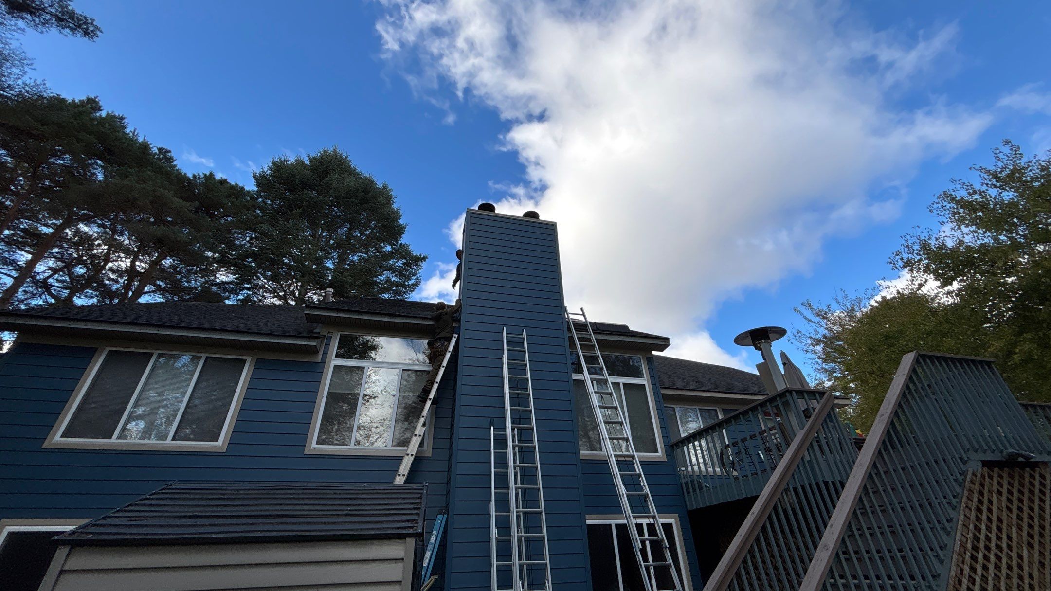 Siding Replacement using Ascend Laguna Blue by 180 Contractors