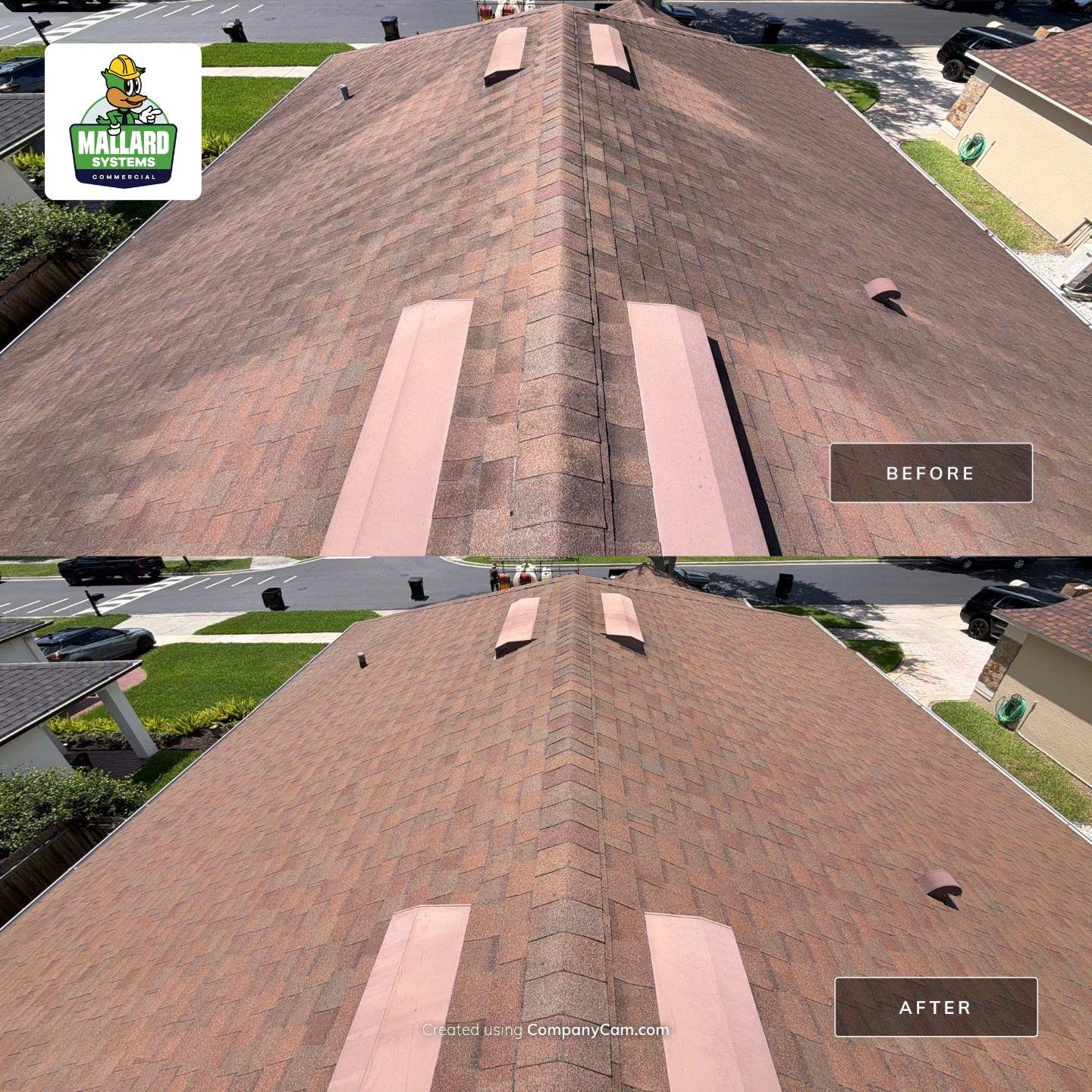 Residential Roof Cleaning and Exterior House Wash in Orlando by Mallard Systems