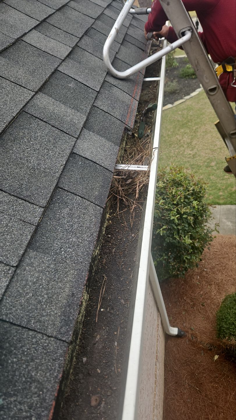Roof Repair with PermaBoots, Gutter Installation, Cleaning, using 6" Seamless Gutters and Leaf Filter Guards by Indigo State Roofing