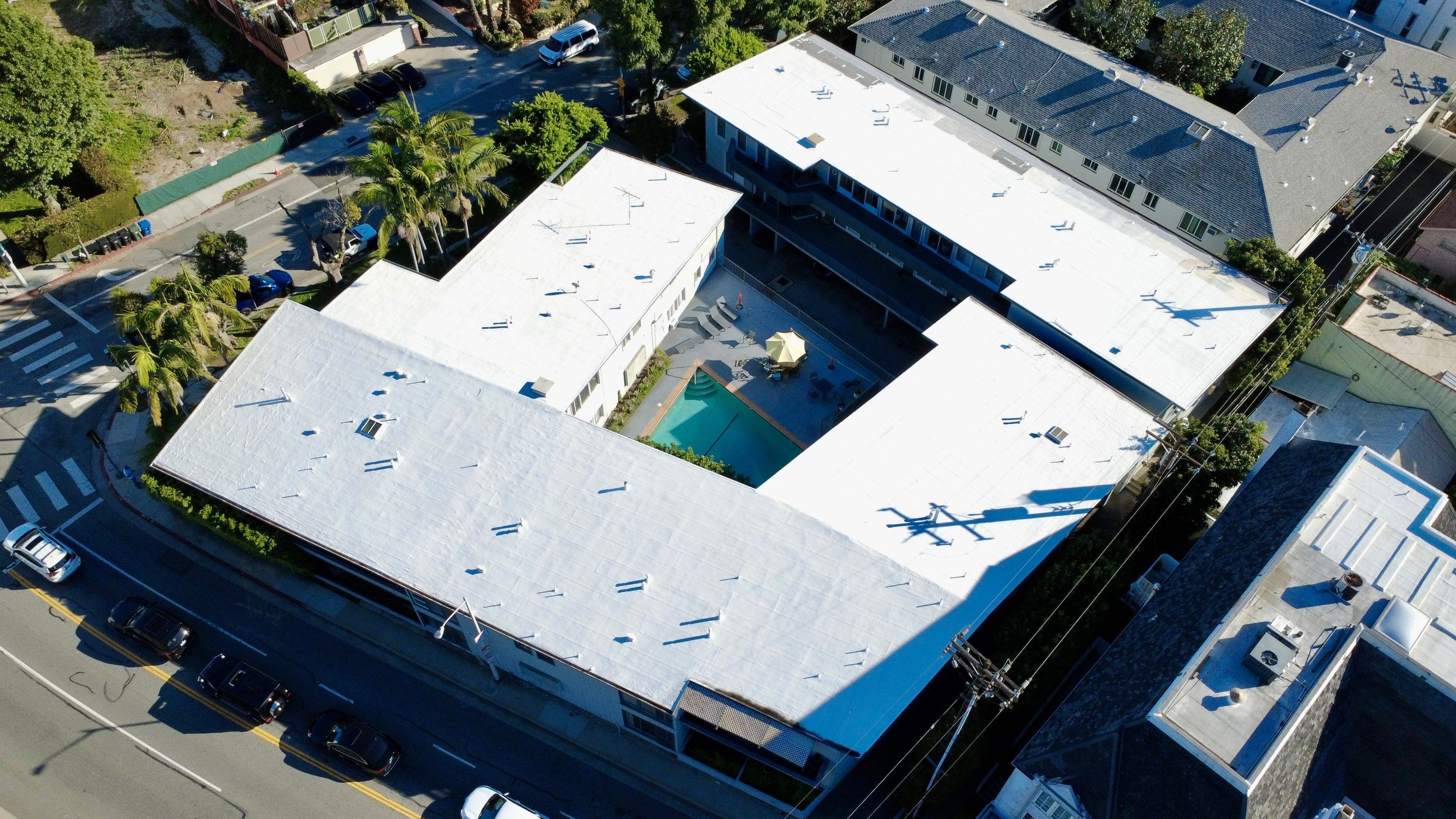 Silicone Coating - Apartment Building, West Hollywood by Hull Brothers Roofing