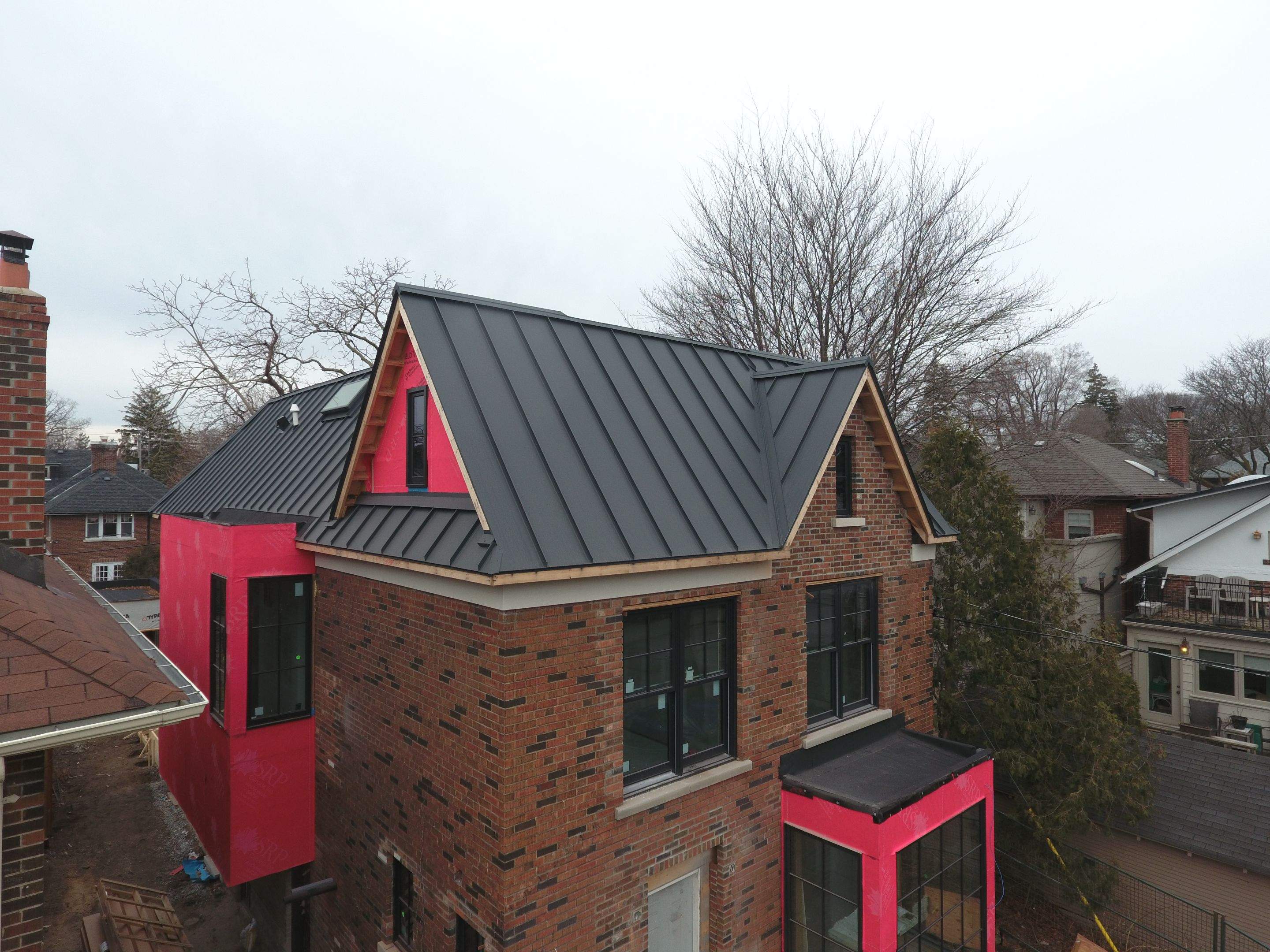 New Home Construction using 24 Ga Standing Seam Metal by Jay Carter Roofing & Sheet Metal