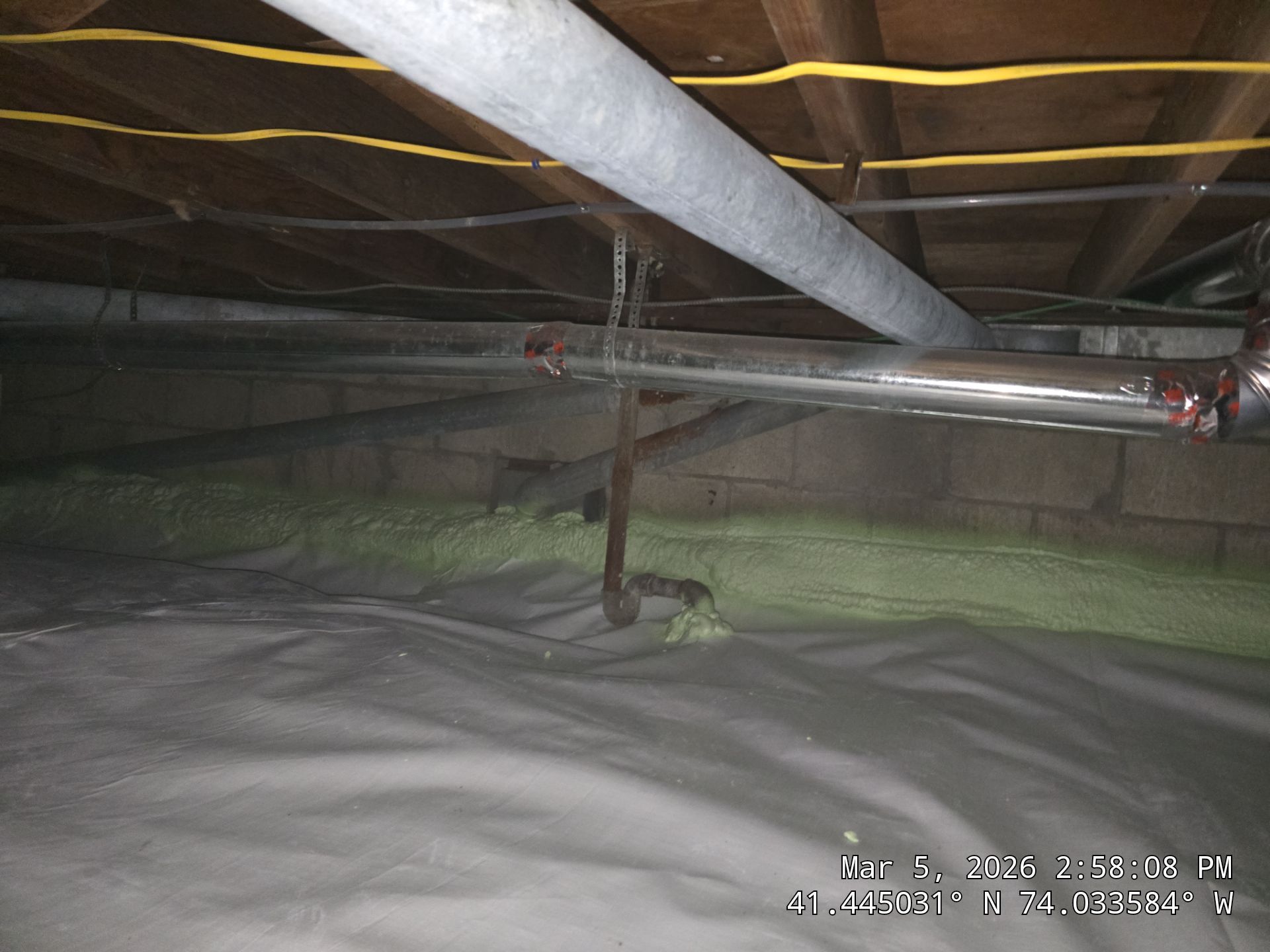 Attic Insulation using open cell spray foam by NYS Foam & Energy