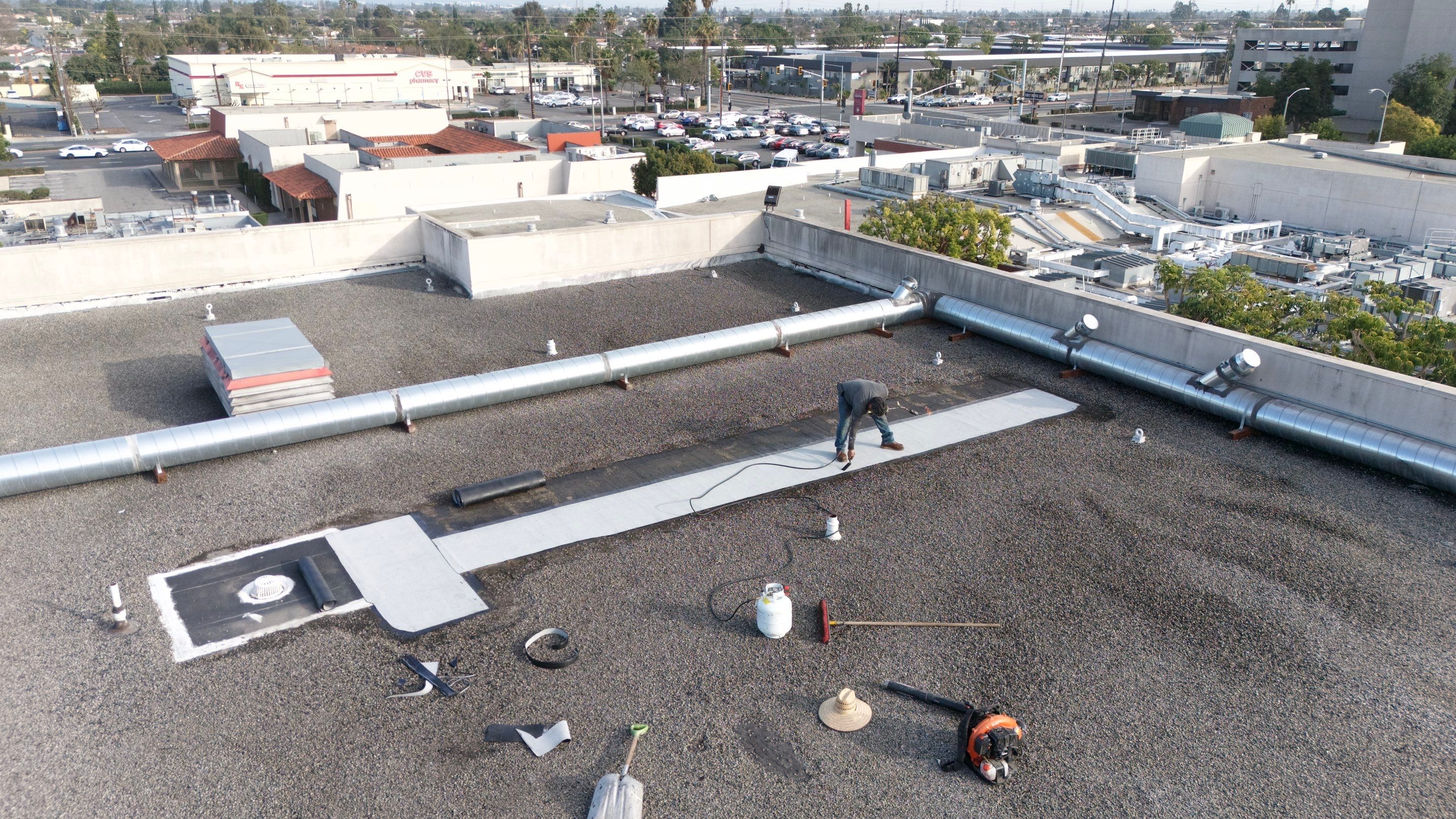 Project in Anaheim by Shark Commercial Roofing Systems
