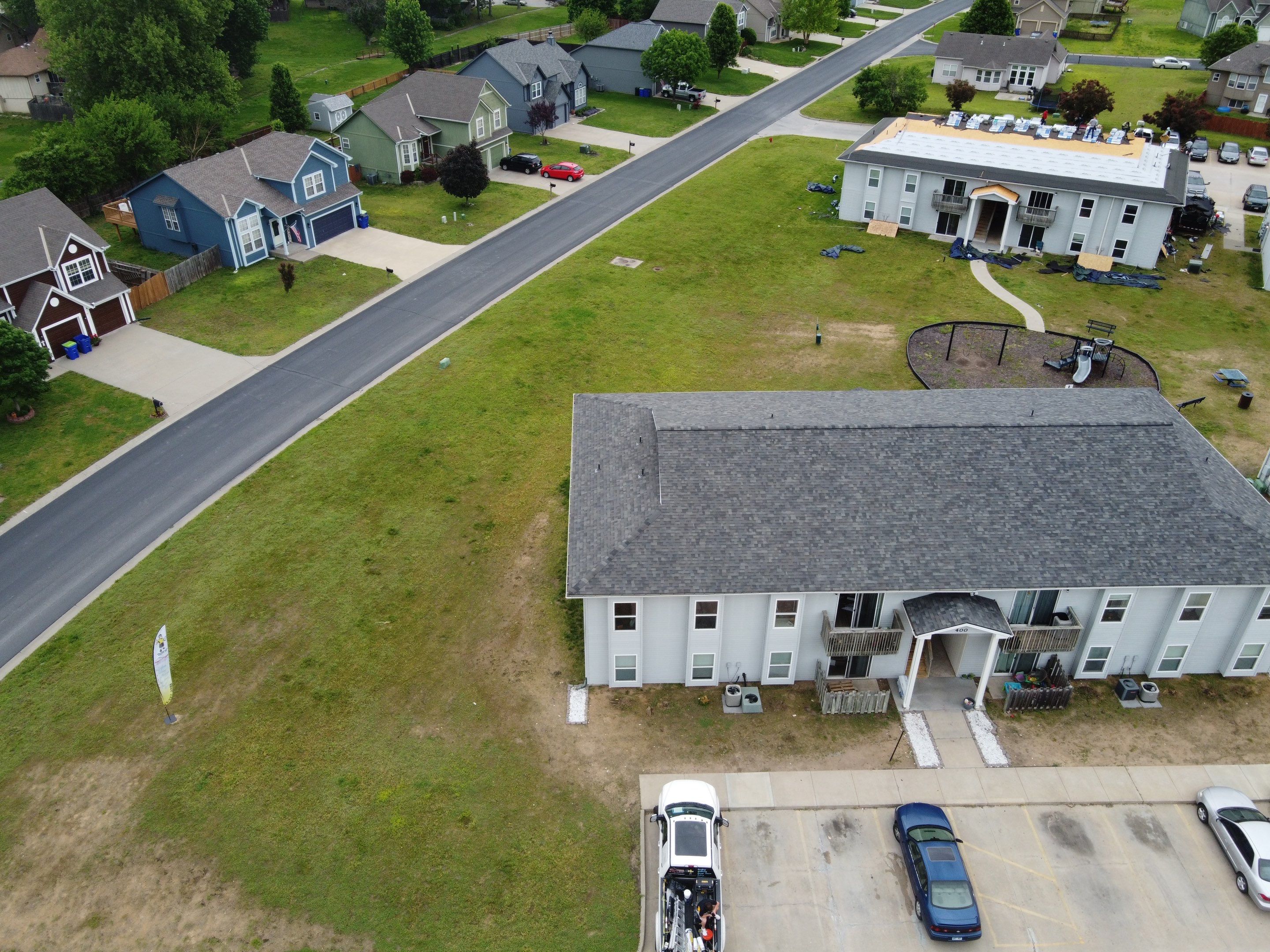 Multifamliy Complex ROOF REPLACEMNT with Ventilation Upgrades using Malarkey Vista Class III IR Shingles by Gorilla Exteriors Contracting, LLC