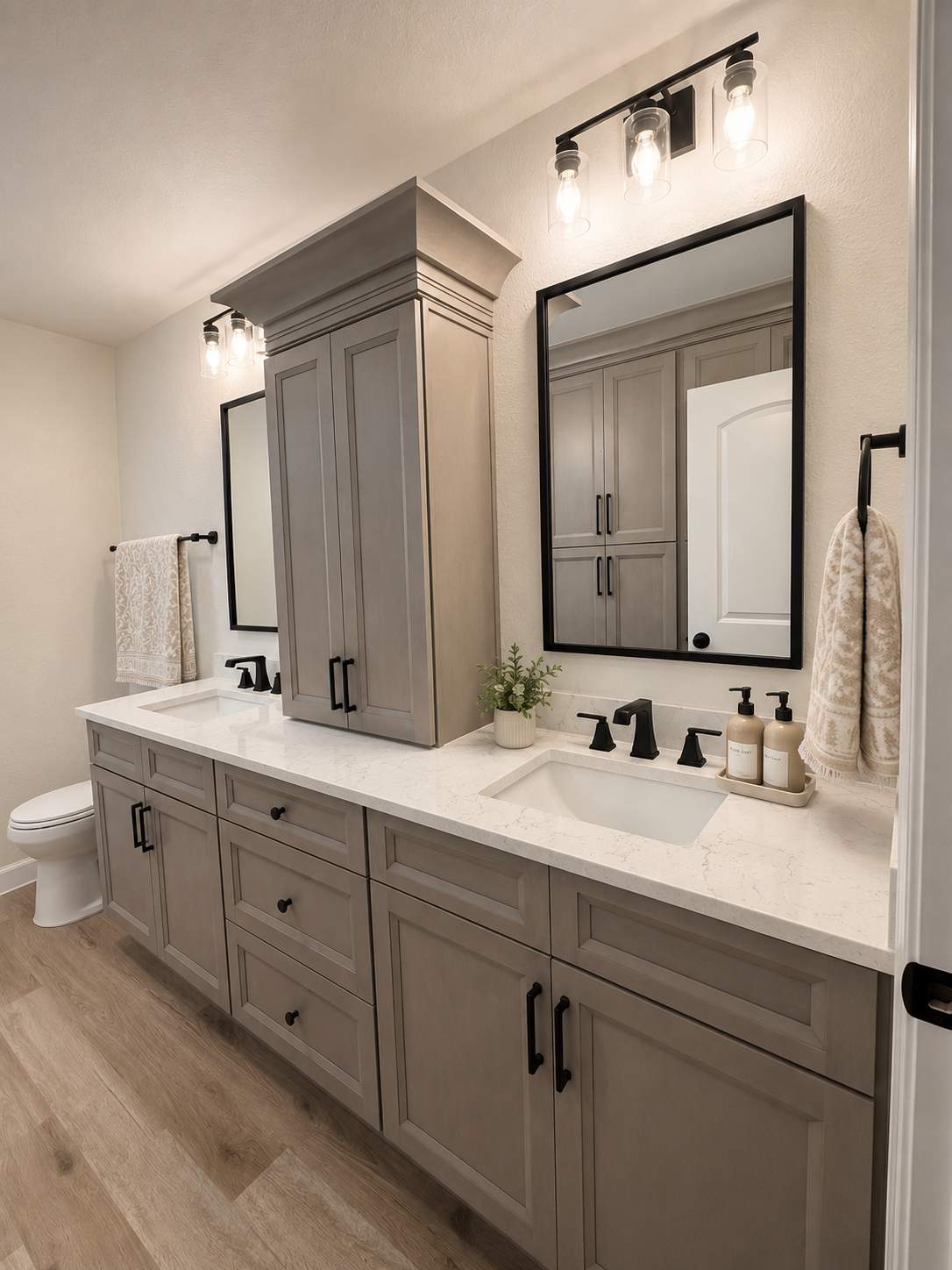Northwest San Antonio Bathroom Remodel with Custom Storage & Walk-In Shower by Legacy Bath and Kitchen