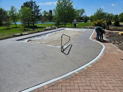 Creekbed Pool Deck Concrete Coating