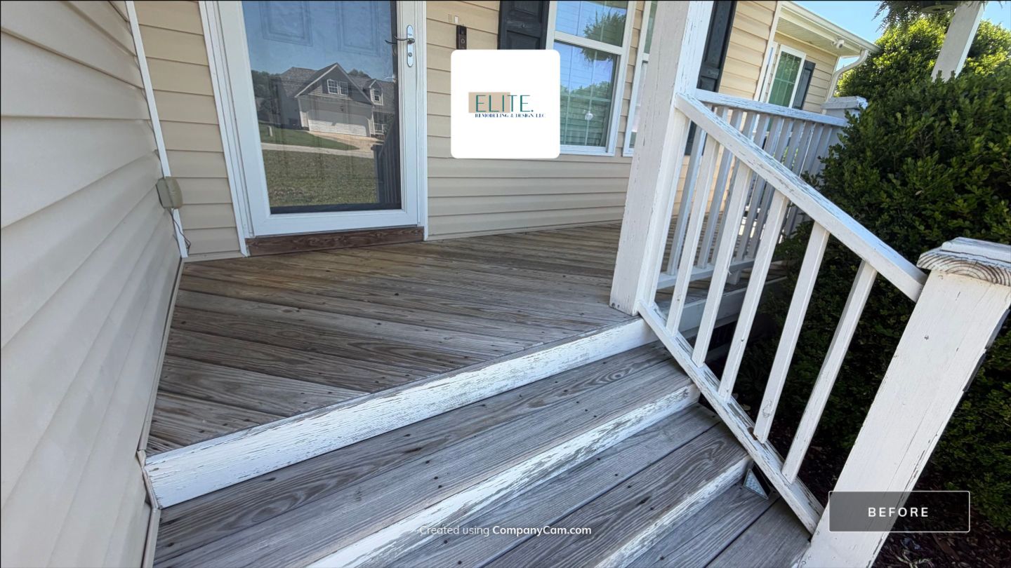 Front Porch Restoration in Angier NC | Before and After Porch Makeover by Elite Remodeling and Design LLC