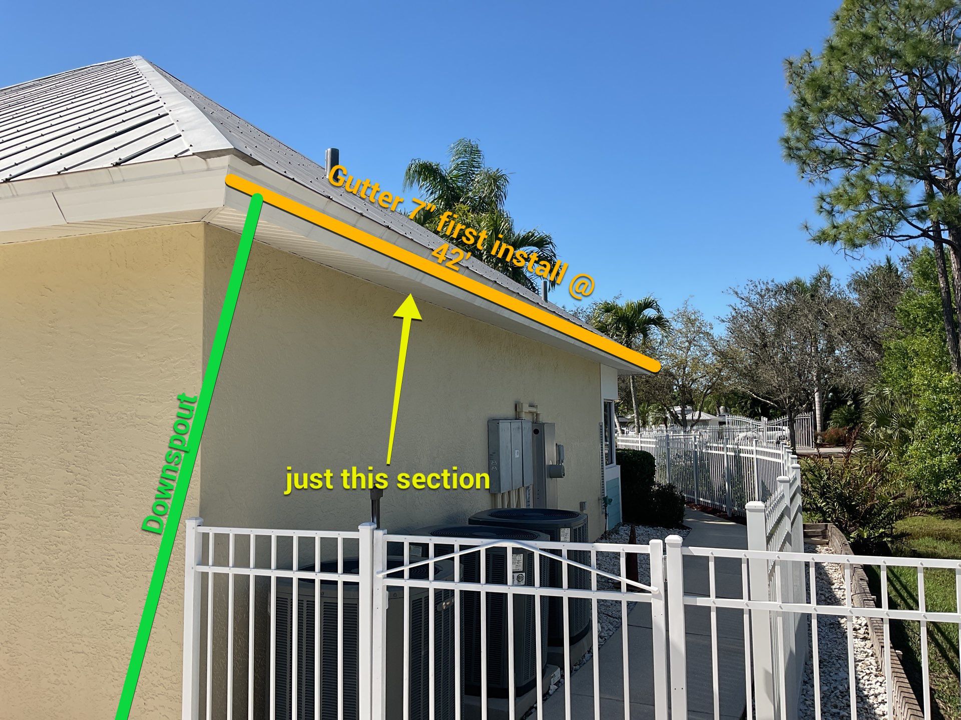 White K-Style Gutters in Fort Myers FL by Gutter Professors