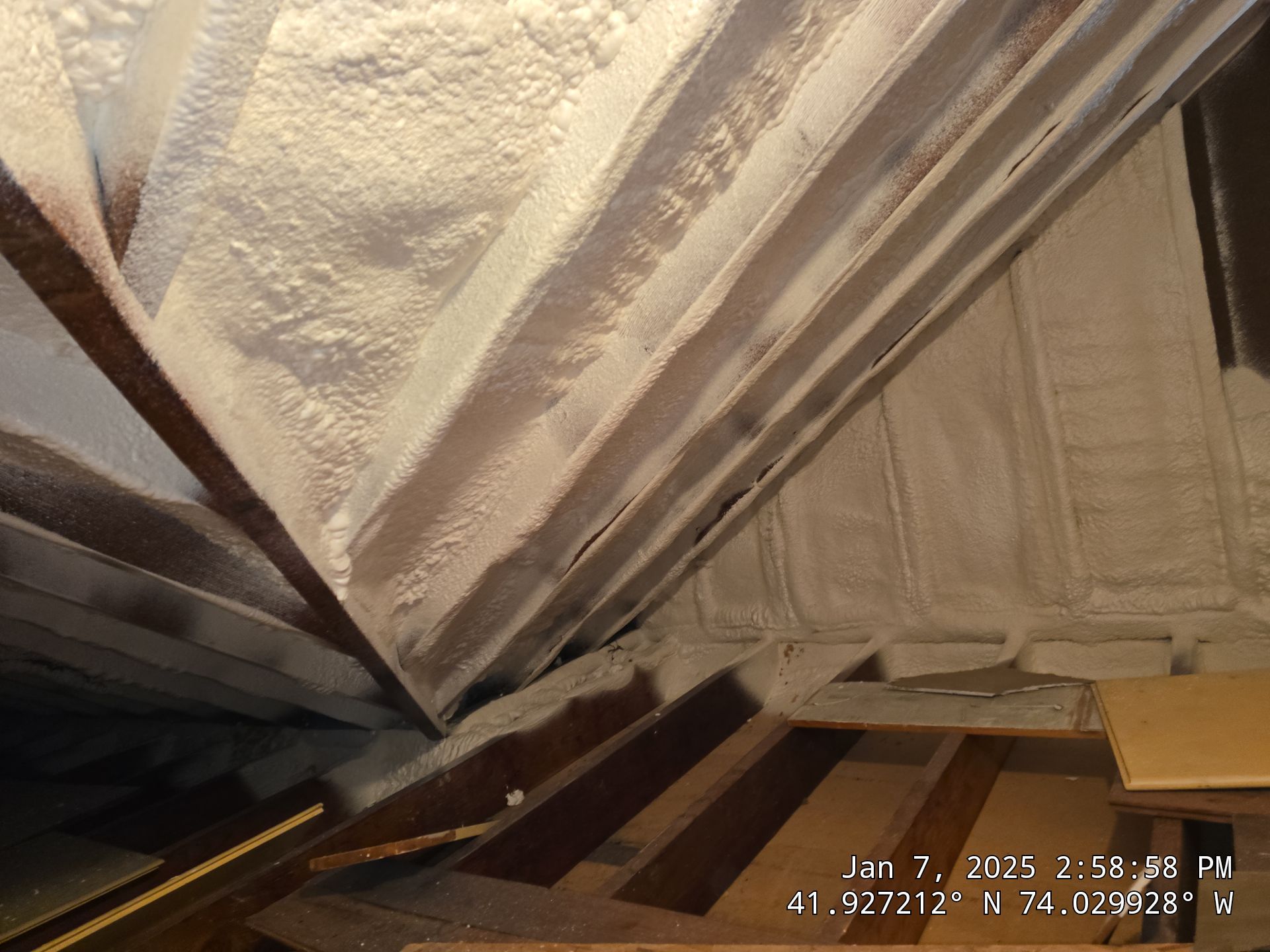 Attic Insulation using Closed Cell Spray Foam by NYS Foam & Energy