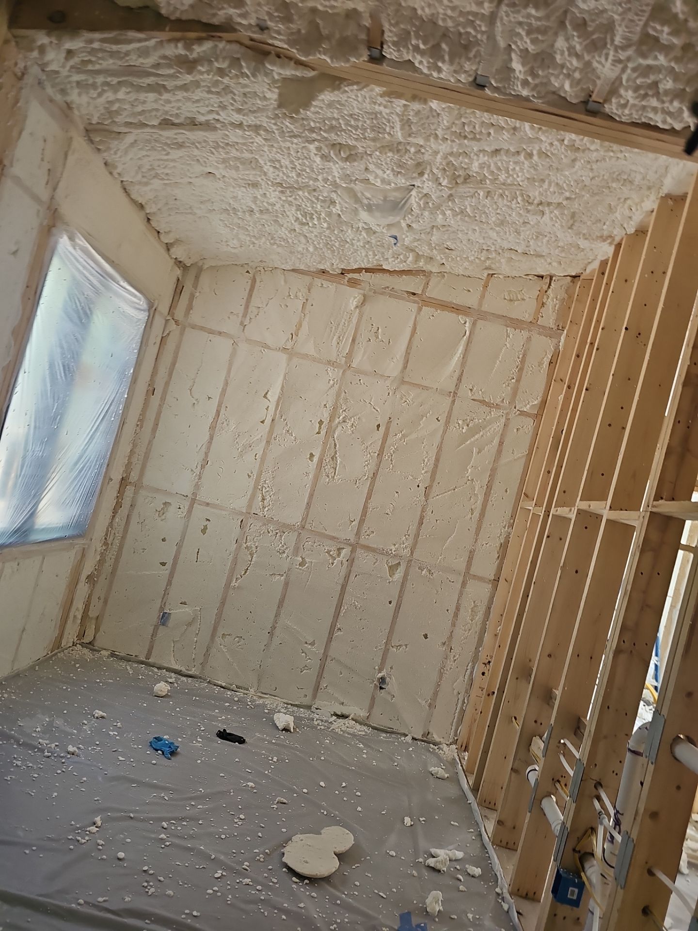 Spray Foam Insulation using open cell spray foam by NYS Foam & Energy