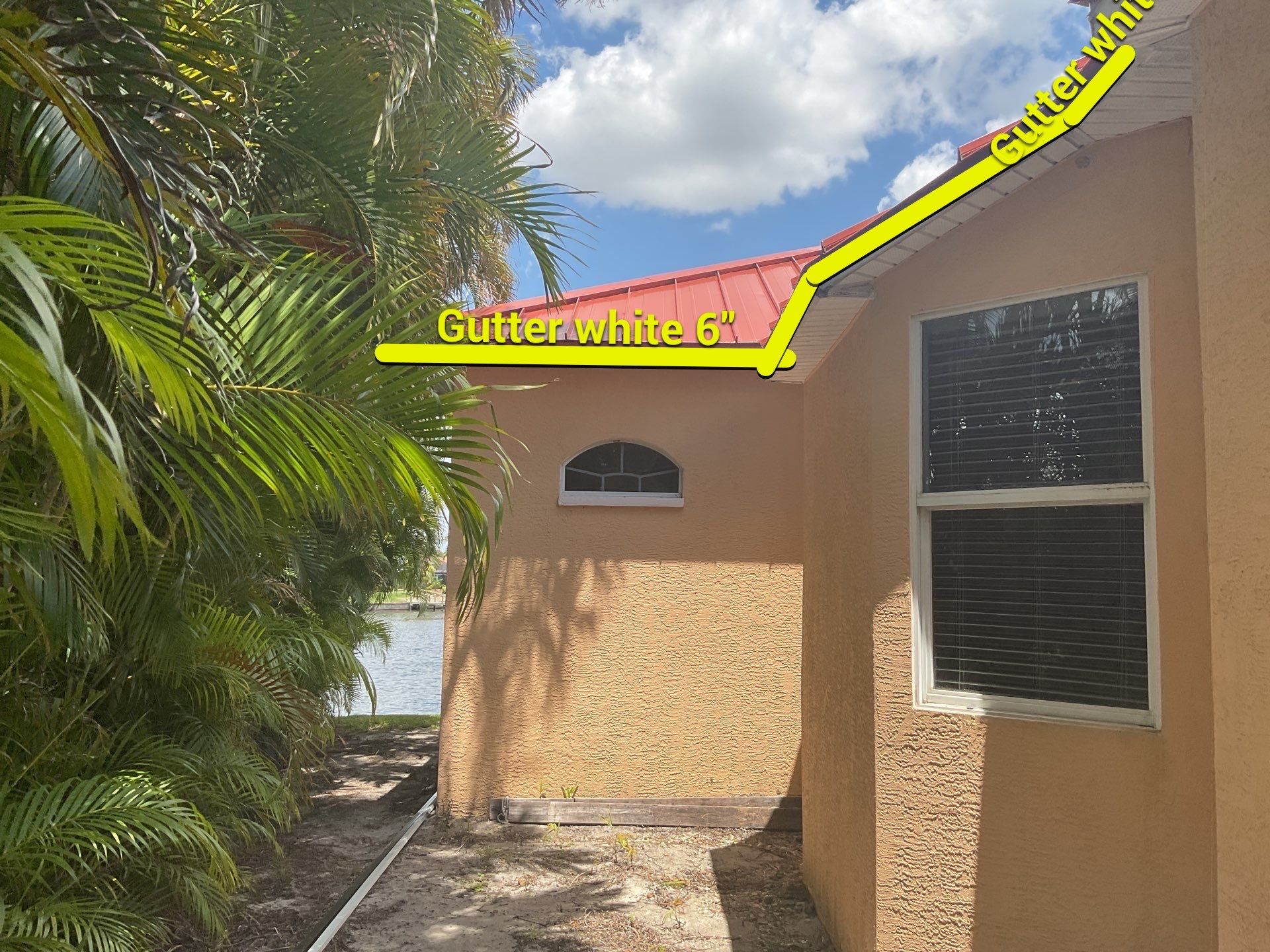 6 Inch Seamless Gutters using K-Style Seamless Gutters in Cape Coral FL by Gutter Professors