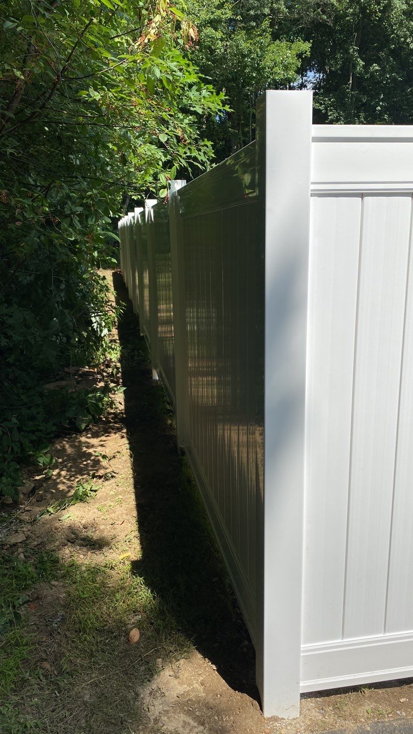 Fence Installation using Vinyl Fence 6ft Privacy by A Plus Exterior