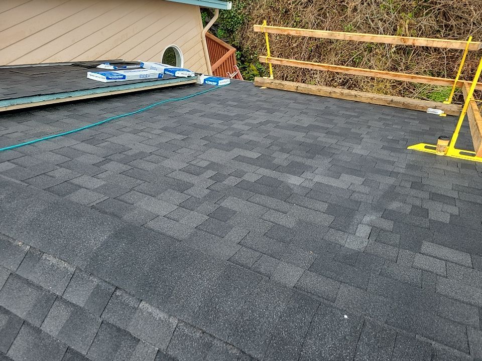 Residential Roofing Installation using Malarkey Highlander with Vented Ridge by Orezona Building & Roofing Company, Inc.