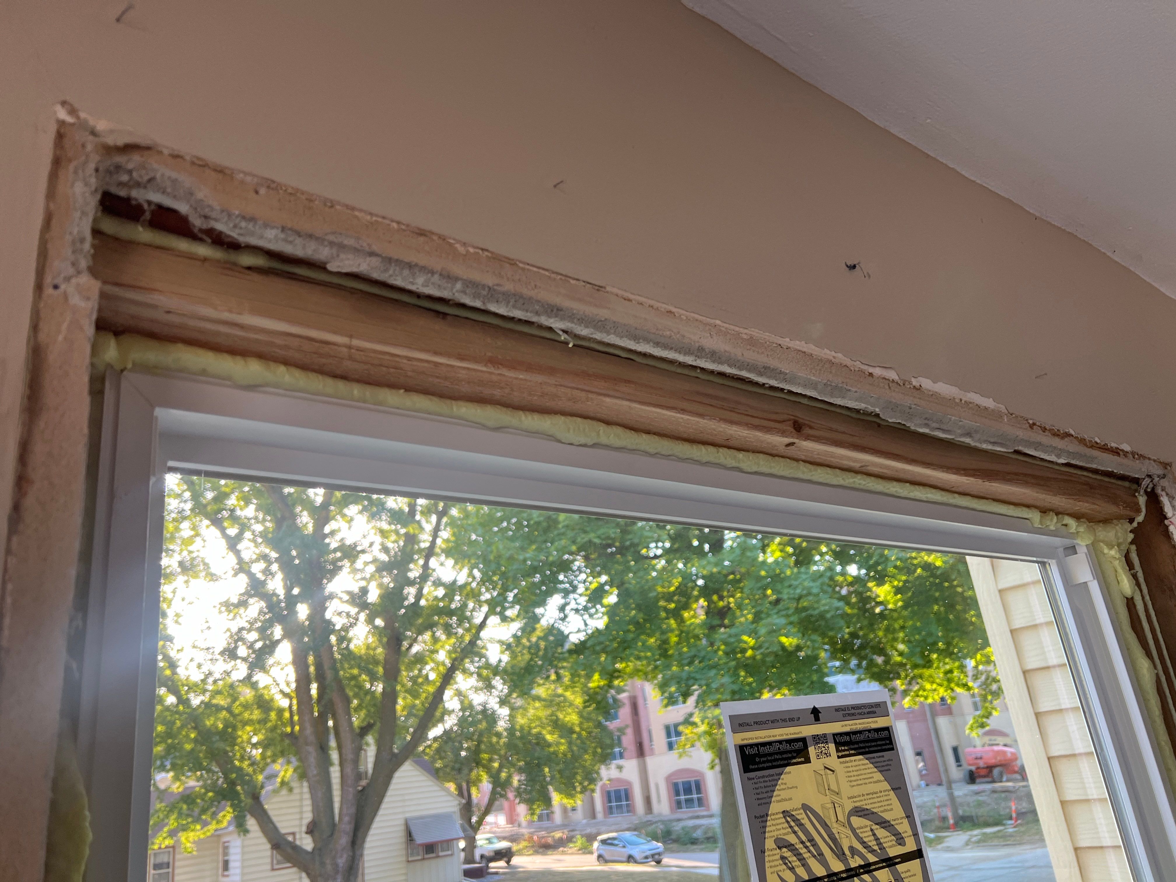 Pella Window installation using Pella 250 series vinyl window by United Windows and Siding LLC