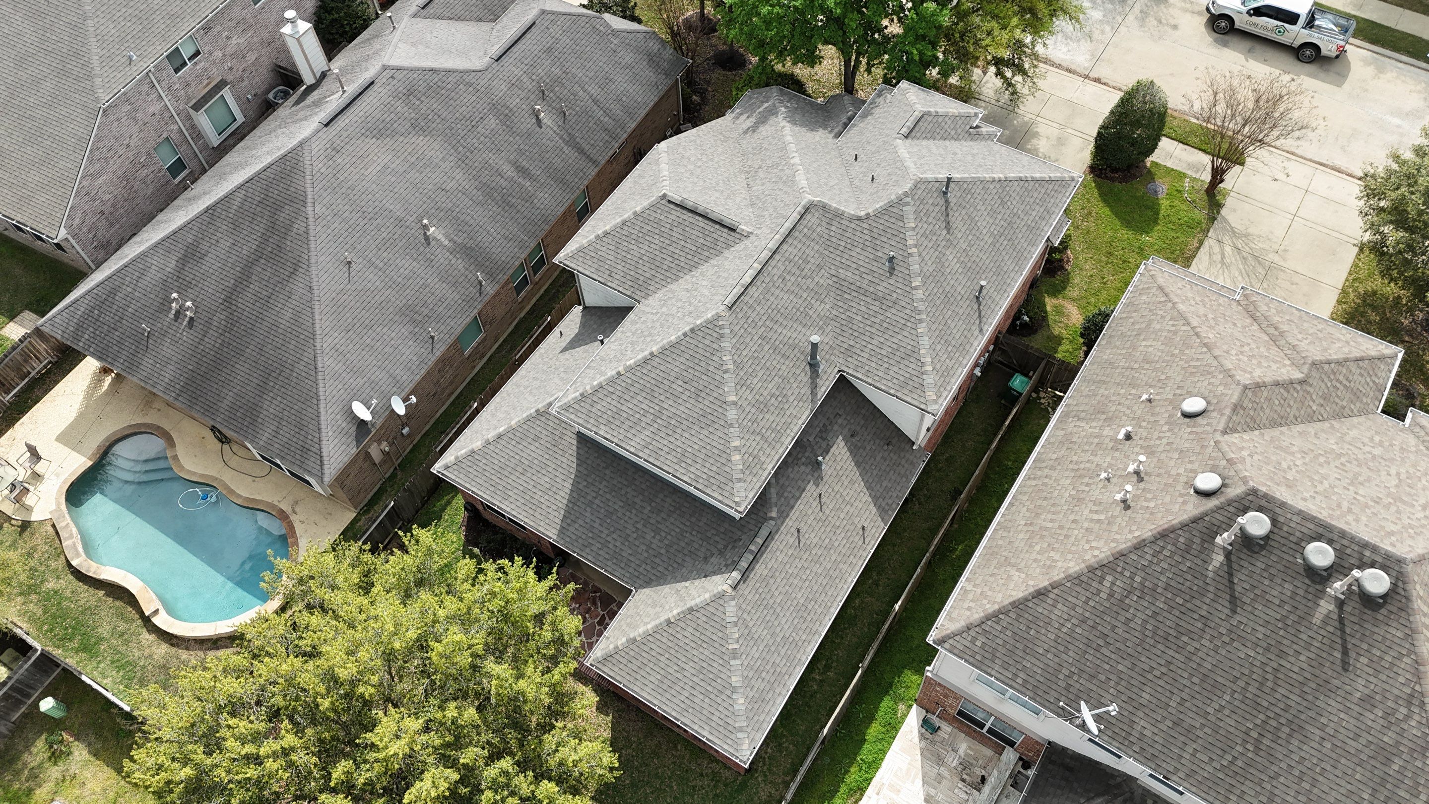 Residential Roofing Installation using IKO Dynasty in Katy by Core Four Roofing