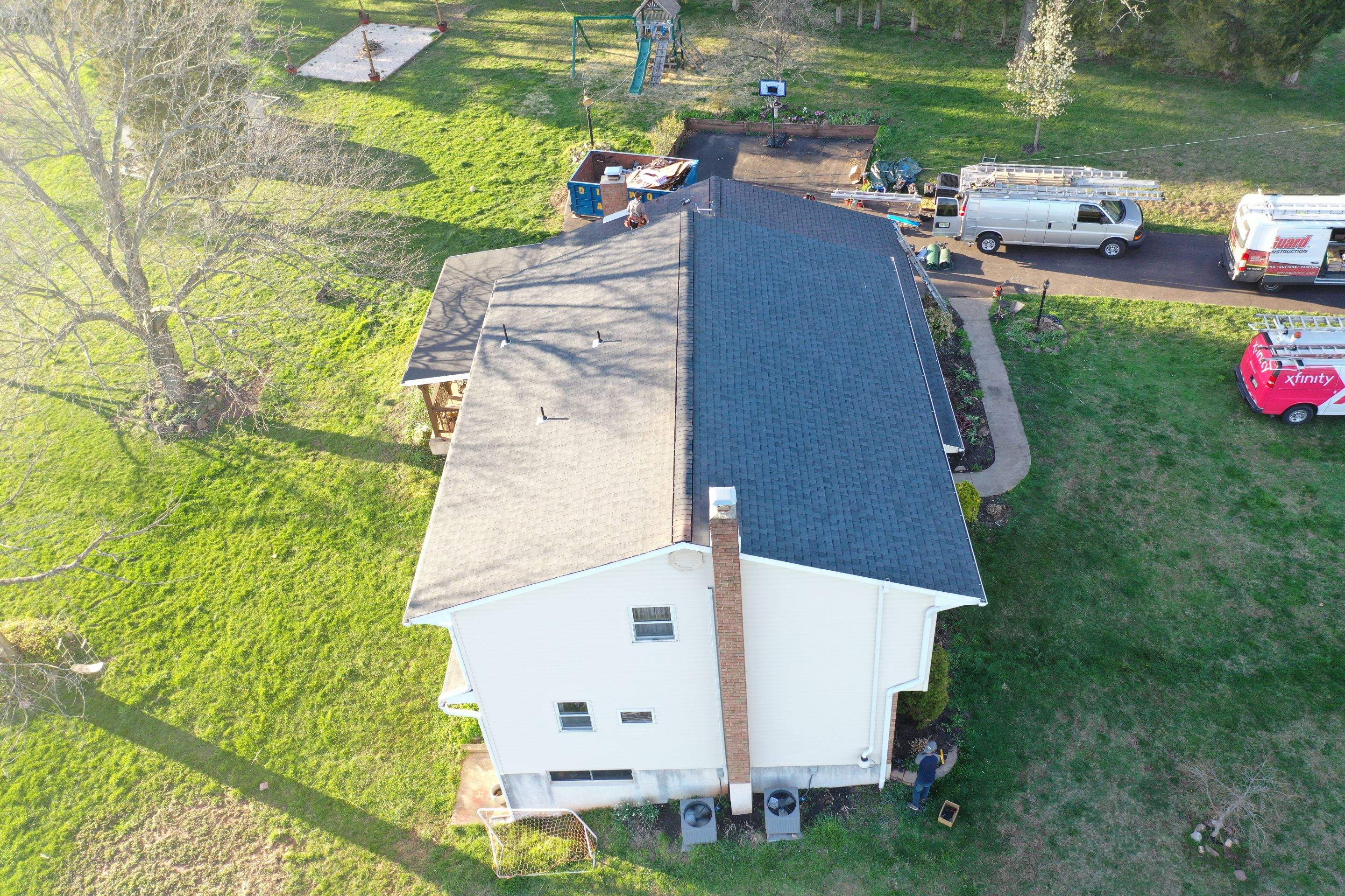 Roofing Installation using CertainTeed Landmark - Moire Black by Storm Guard of Ches-Mont PA