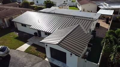 Residential Roofing Installation using Metal Roof 