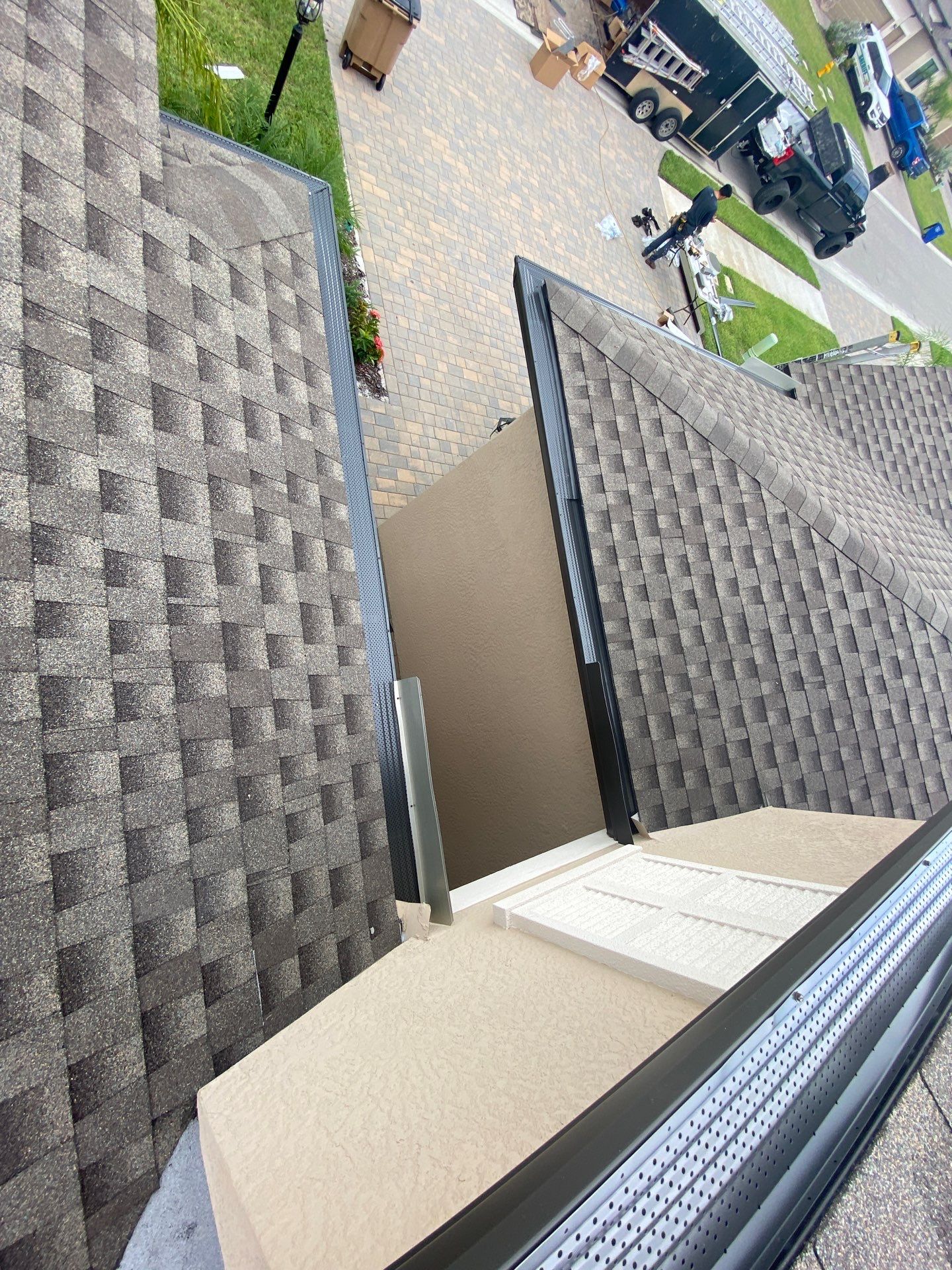 Brown Seamless Gutters for Homes in Fort Myers by Gutter Professors