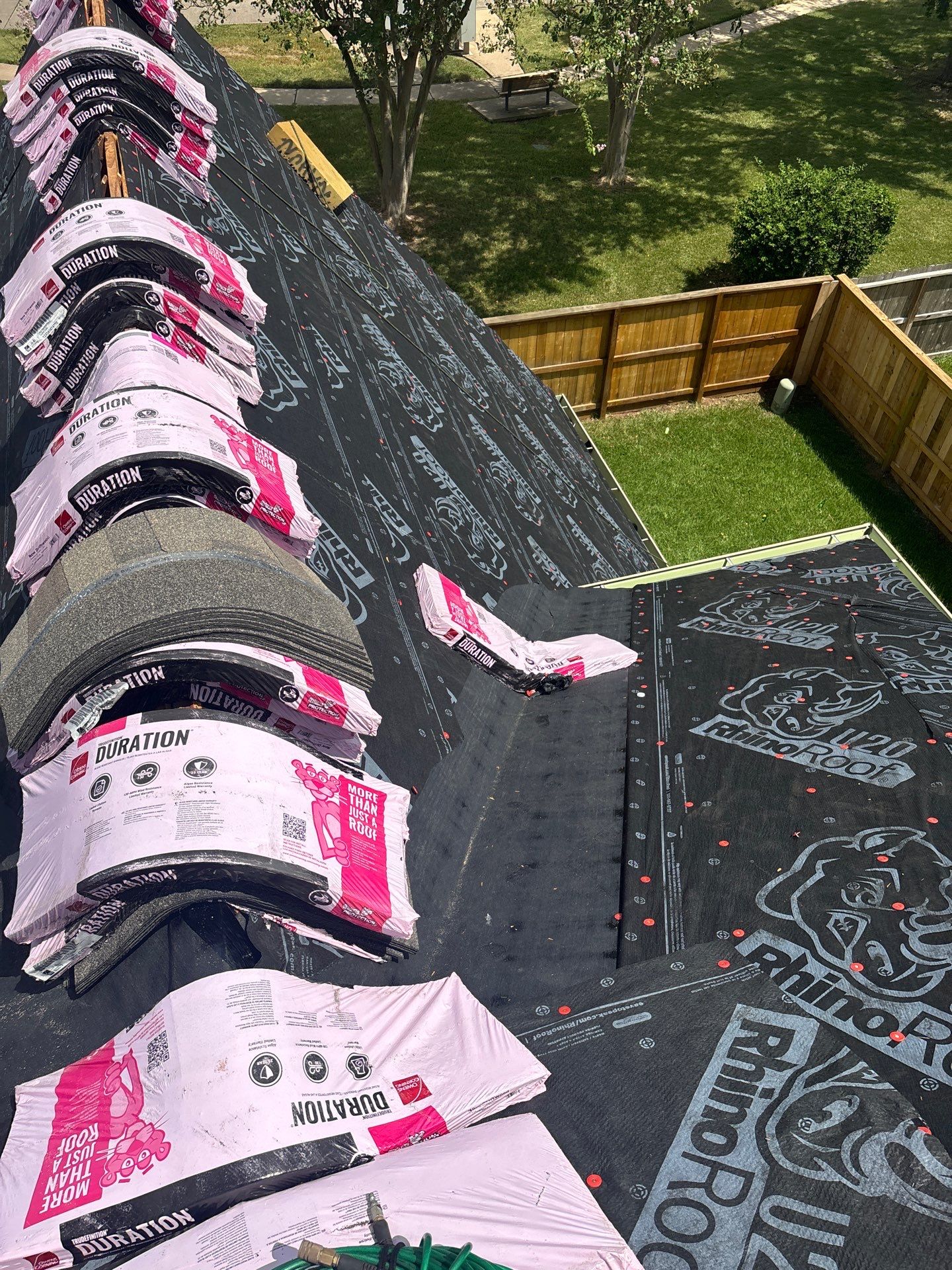 Residential Roofing Installation using Owen's Corning Duration (Lifetime) Shingles by Roof Repair Company