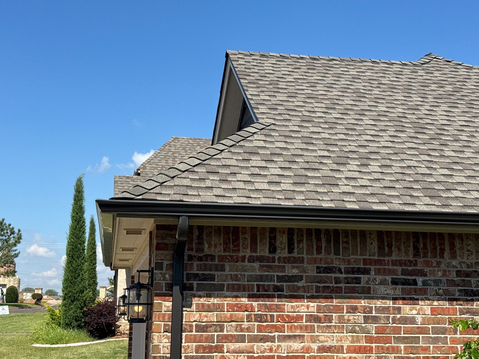 GAF Architectural Shingle Roof Replacement and Decking Repair in Mustang by 5Coat Roofing & Construction