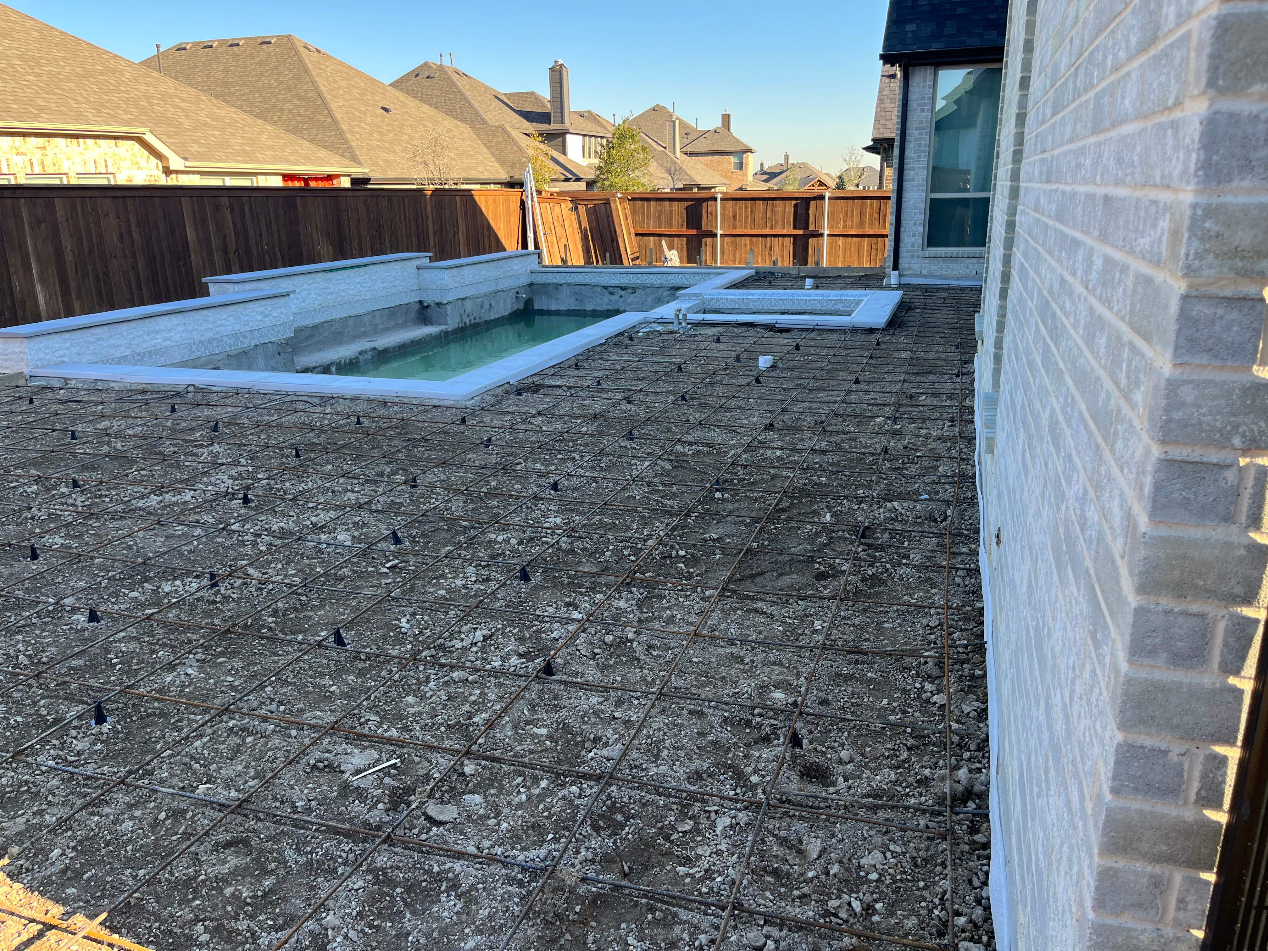 Geometric Pool with Tanning Ledge and Cabana by Pinnacle Pools and Spas - DFW
