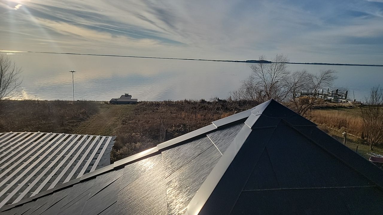 Tesla Solar Roof on the Chesapeake Bay by American Home Contractors