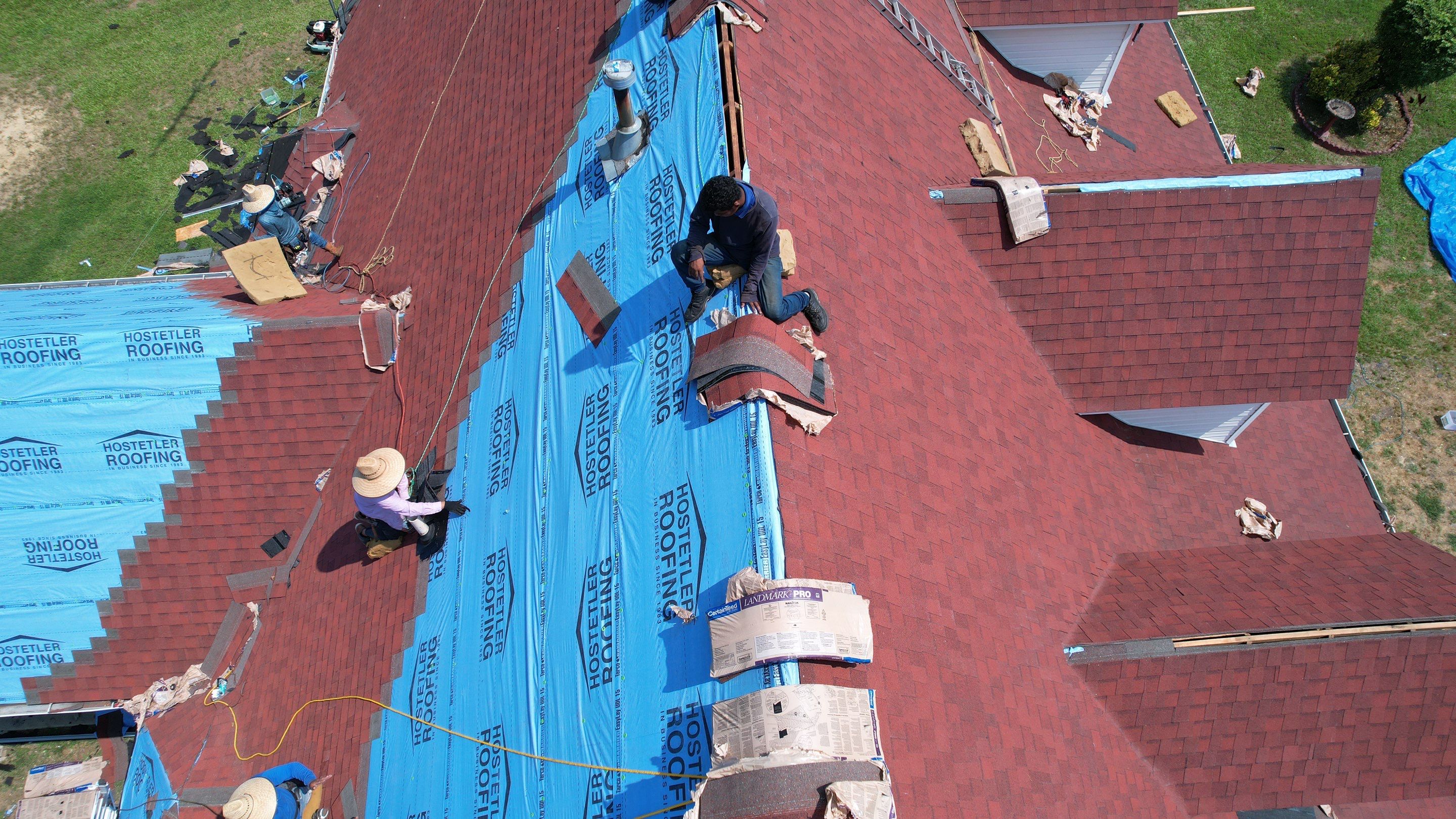 Residential Roofing Installation using GAF Timberline HDZ by Hostetler Roofing