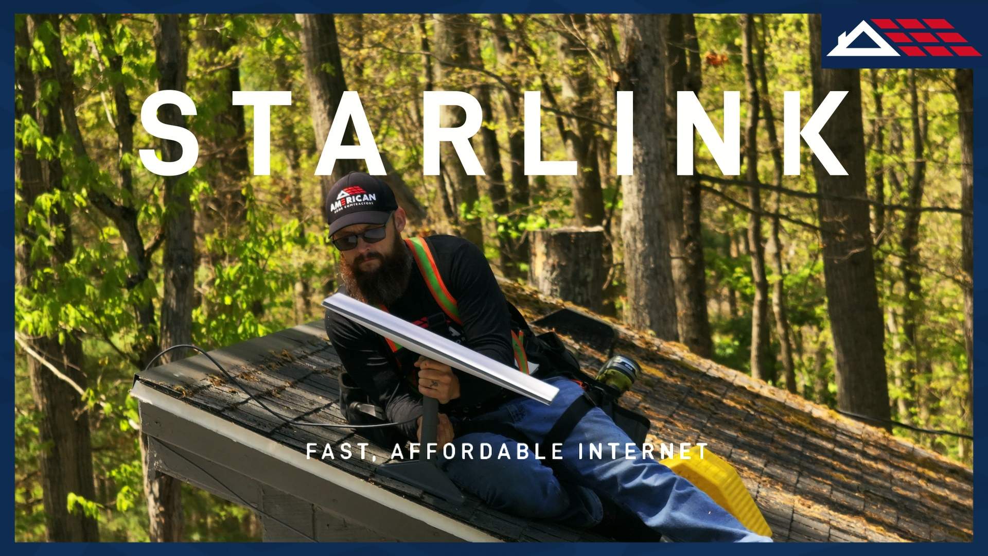 Starlink Satellite Internet Installation for Residential Cabin in WVA by American Home Contractors