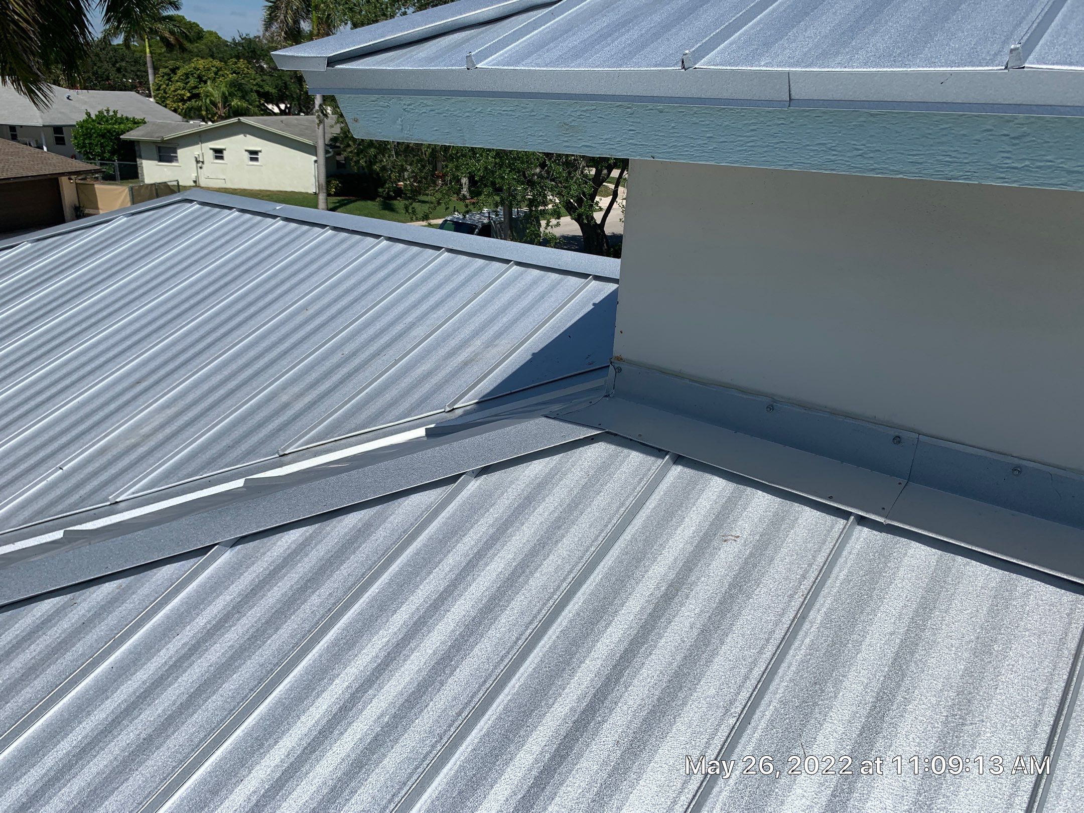 Residential Roofing Installation using 1" Nail strip metal roof by BLUES BROTHERS ROOFING