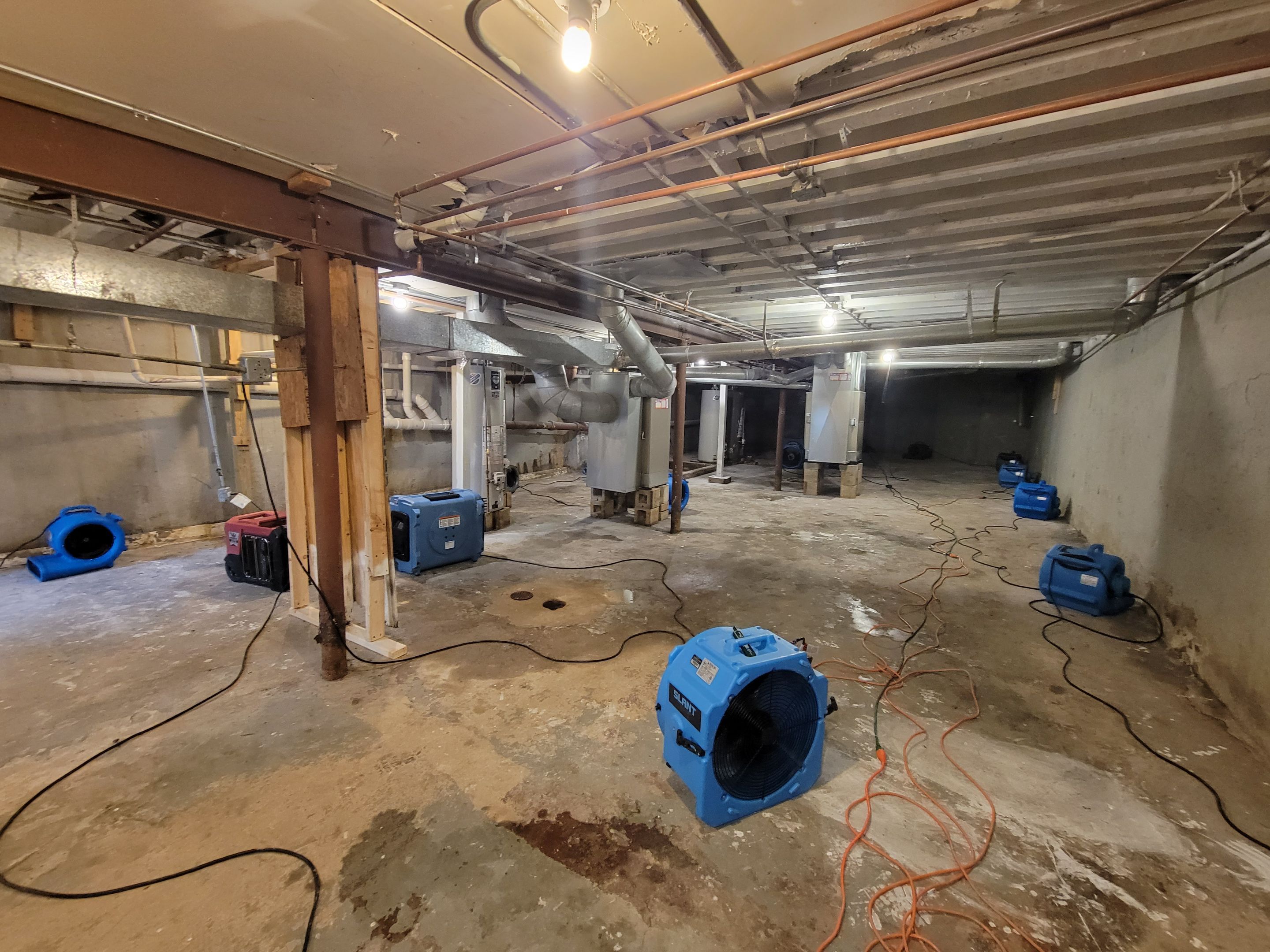 Overhead Sewage Pipe Burst by Chicagoland Water Medics