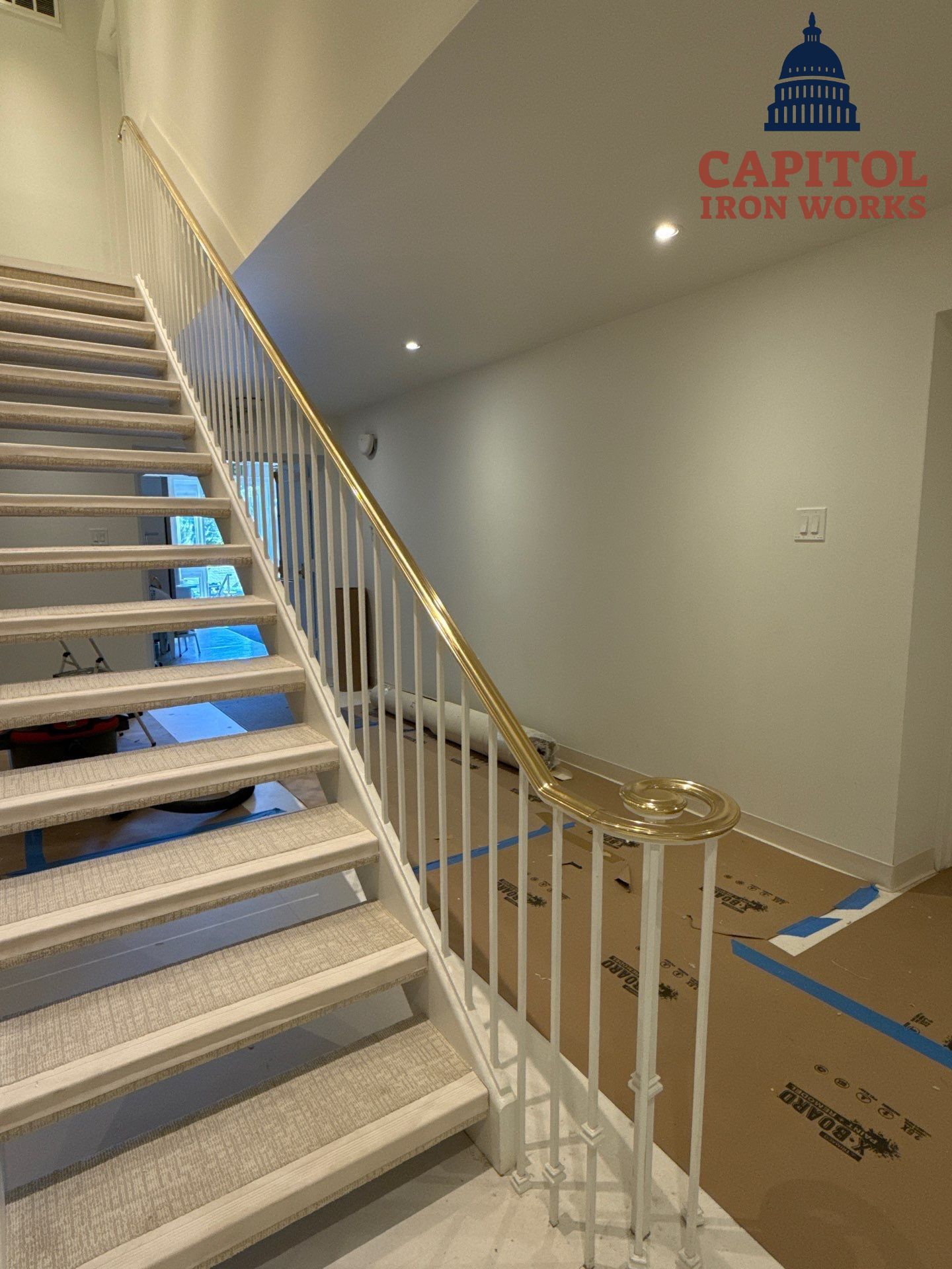 Modern Brass Top Rail Refurbishment - Washintong DC by Capitol Iron Works