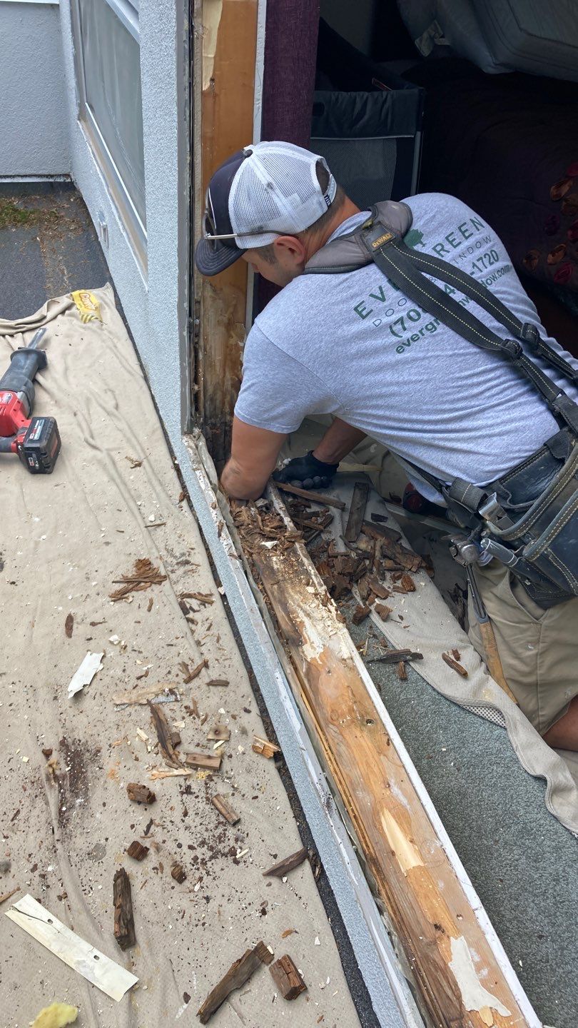 Sliding Glass Door and Window Replacement with Structural Repairs in Highland Park by Mr Roof & Remodeling Co
