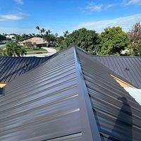 24ga 1.5" Mechanical Seam Dark Bronze  by Total Roofing System The Metal Roof Experts
