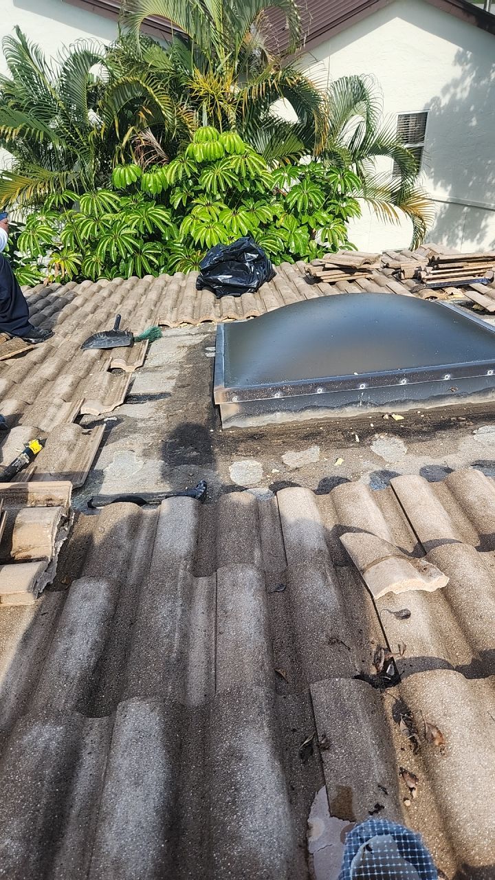 Skylight Replacement and Vanguard Concrete Tile Repair in Boca Raton by Aastro Roofing