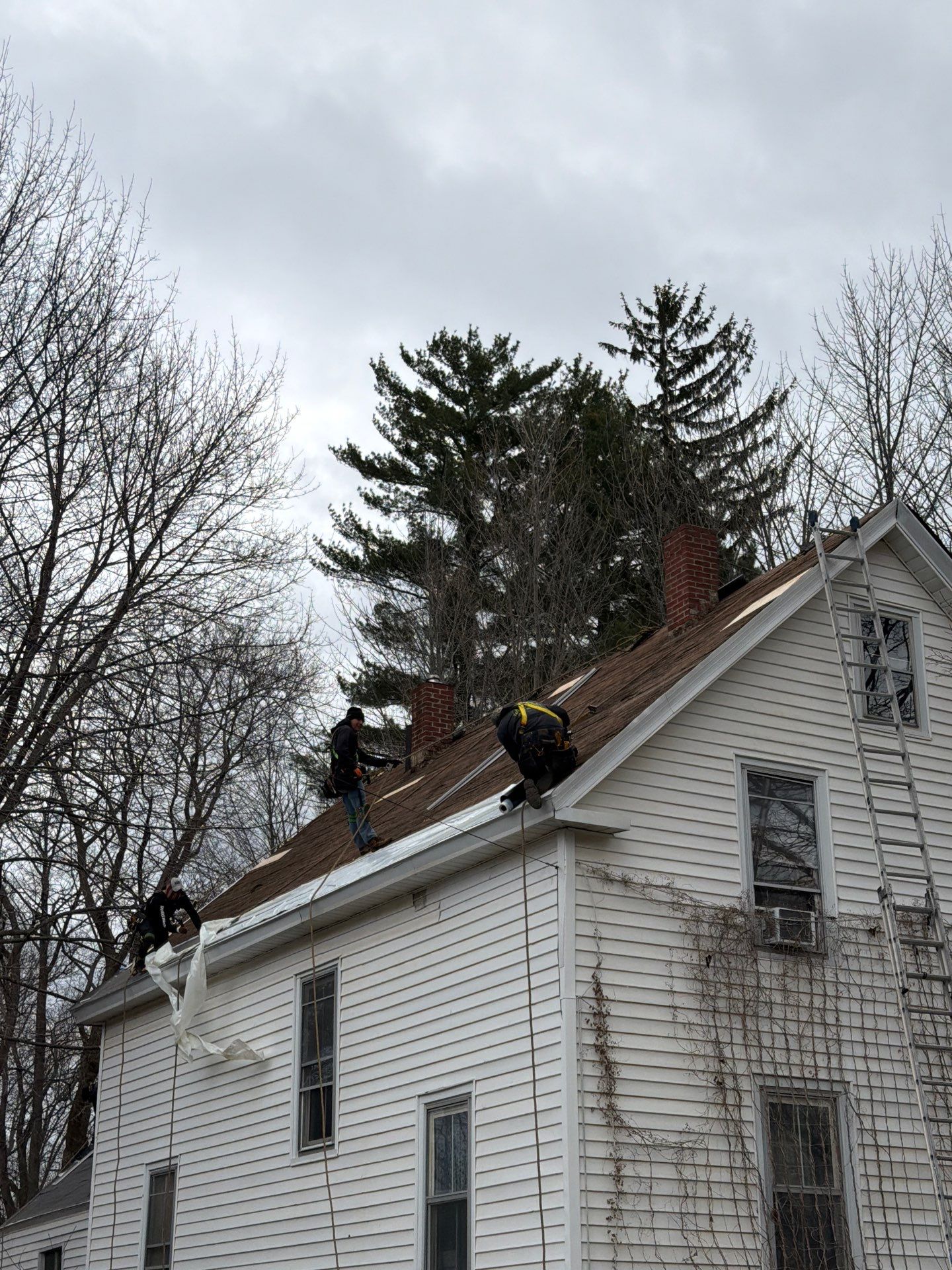 Asphalt Shingle Roof Replacement for Two-Story Waterville Home by Tall pine roofing