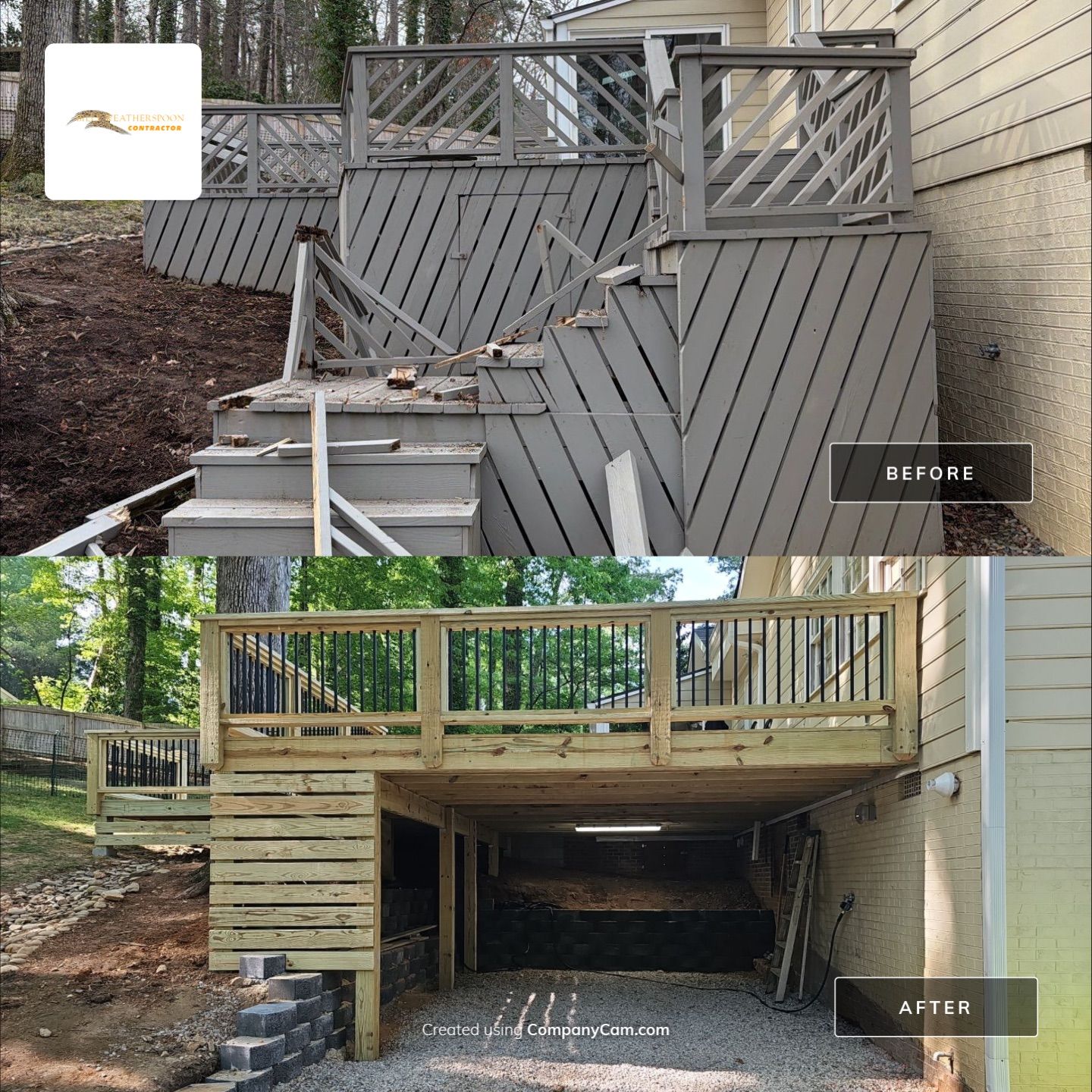 New Deck Construction & Site Improvements by Billy Weatherspoon Contractor