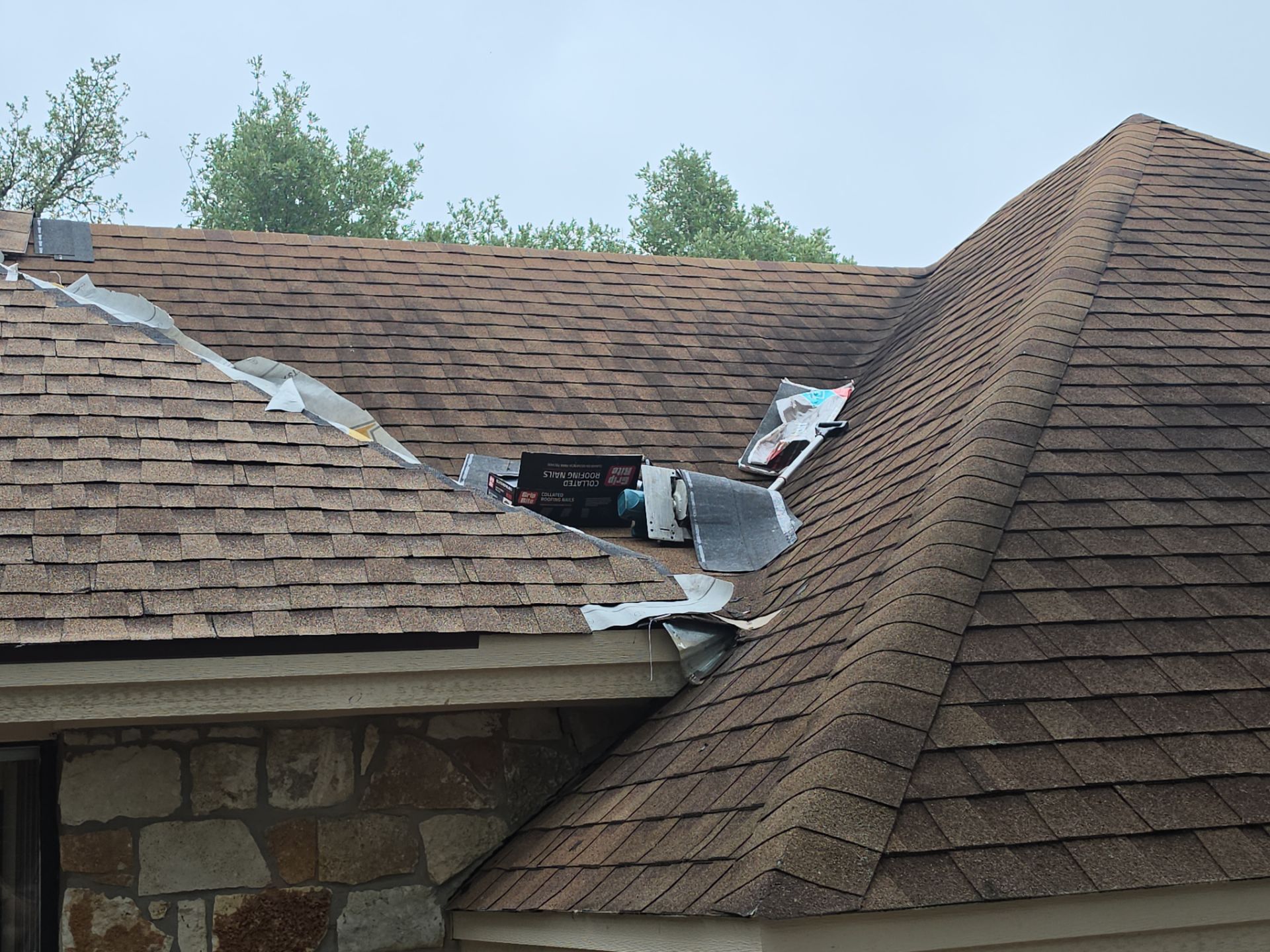 Lots of roof in Anderson Mill, TX by REPS Austin Area Roofer