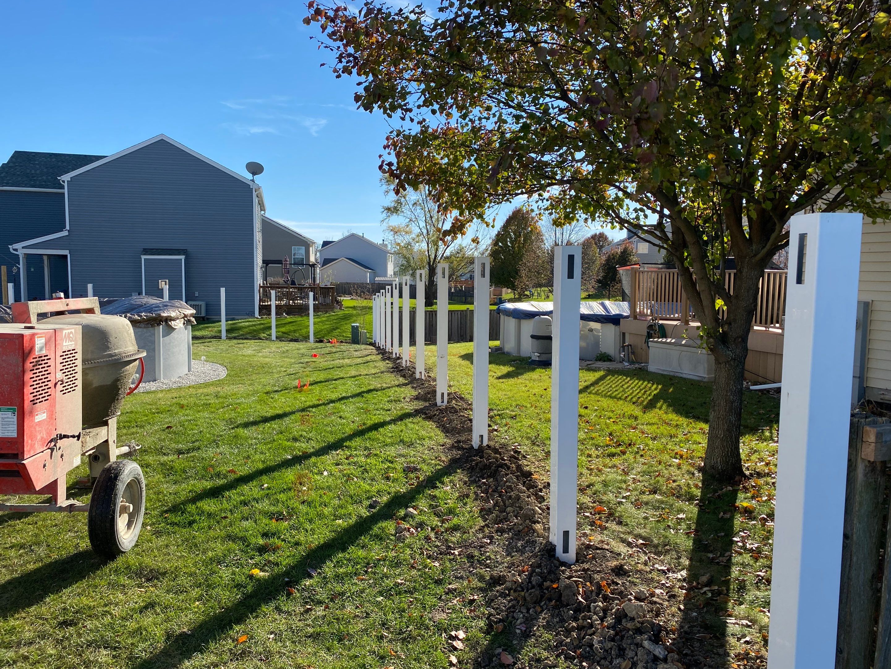 Fence Installation using Semi Privacy Vinyl  by Map Quality Fencing & Decks