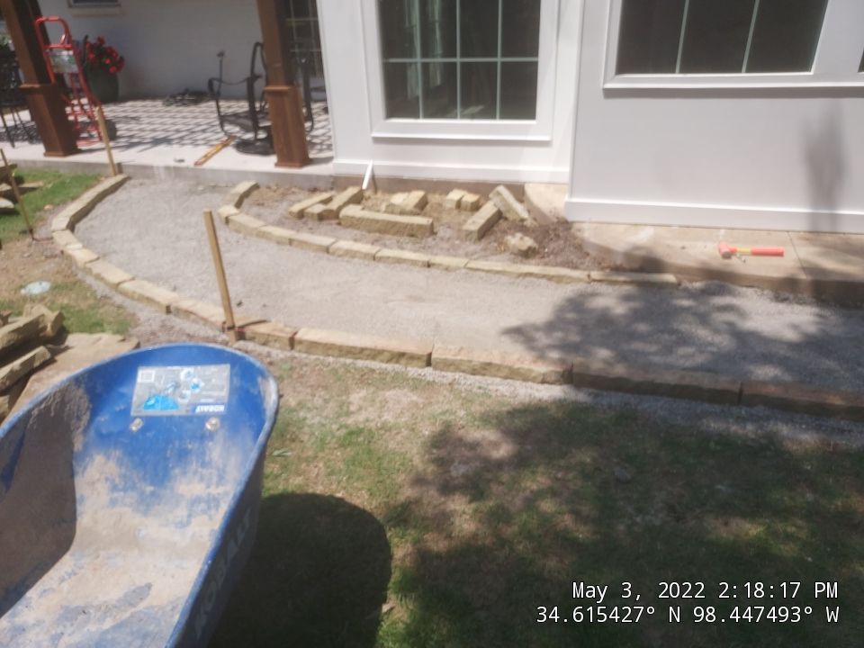 Flagstone walkway using Flagstone  by Clays Services Inc