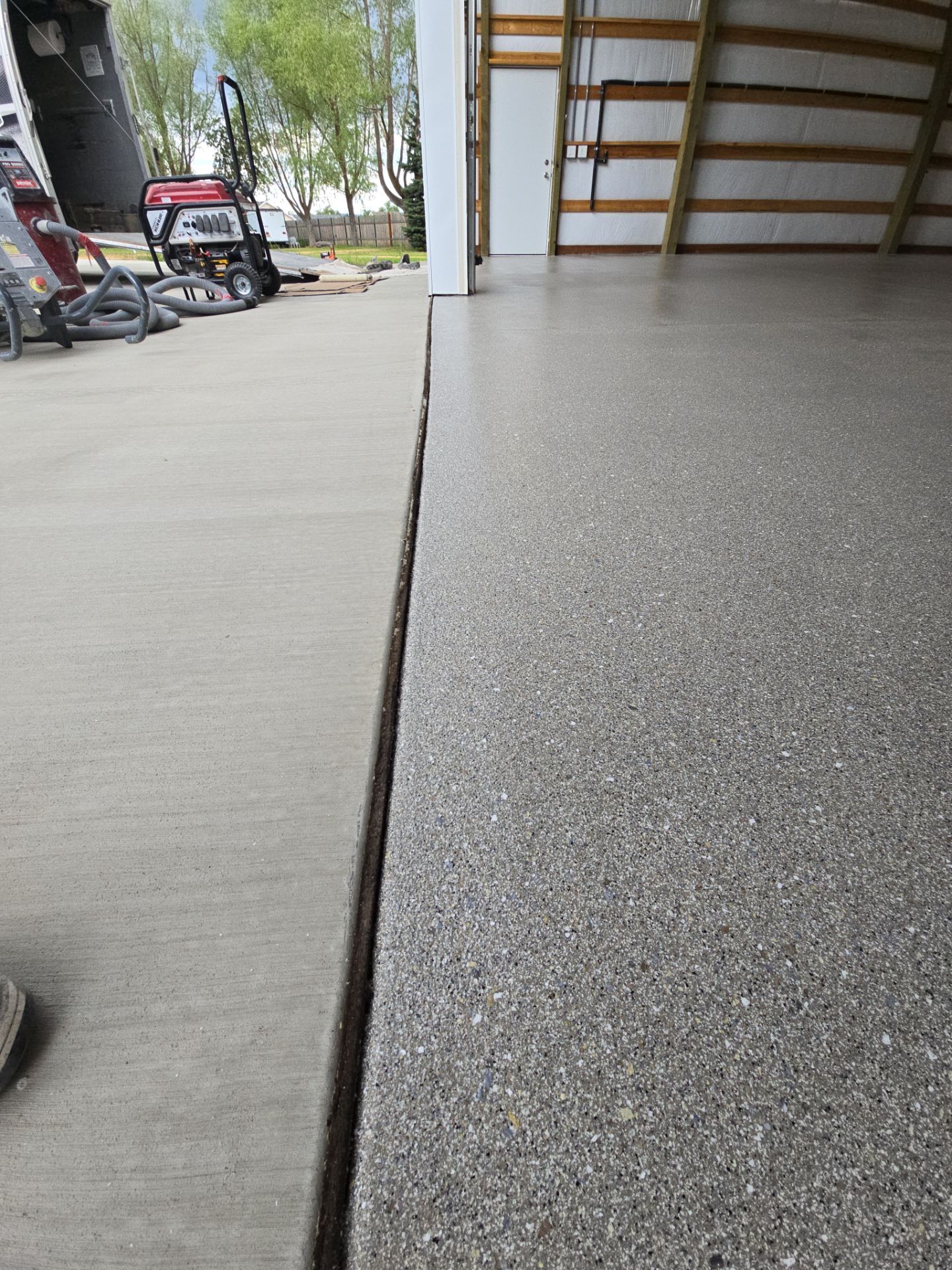 Shop Transformation using Travertine by Croc Coatings, LLC