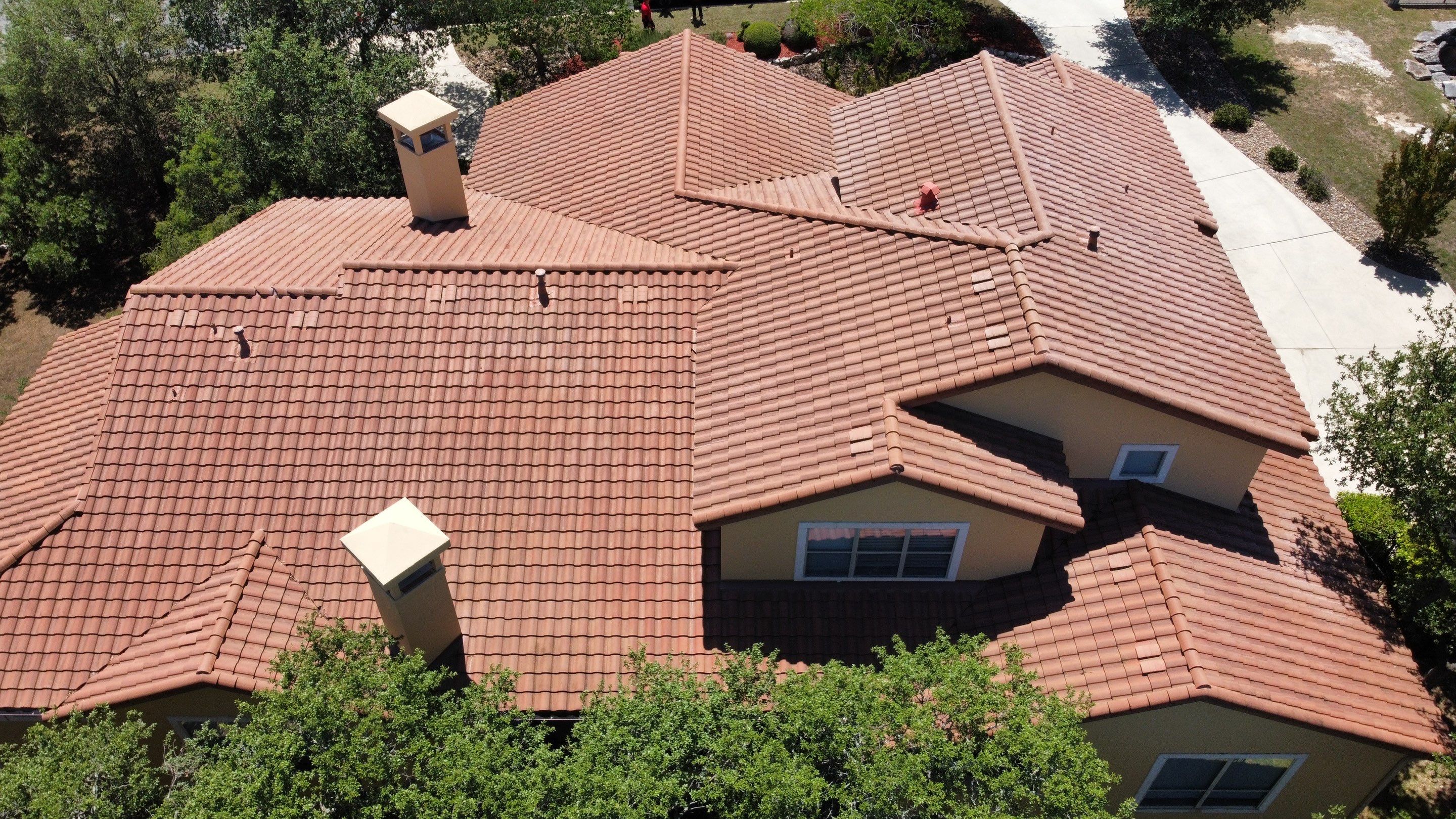 Tile Roof Wash Project in San Antonio by Bright Choice