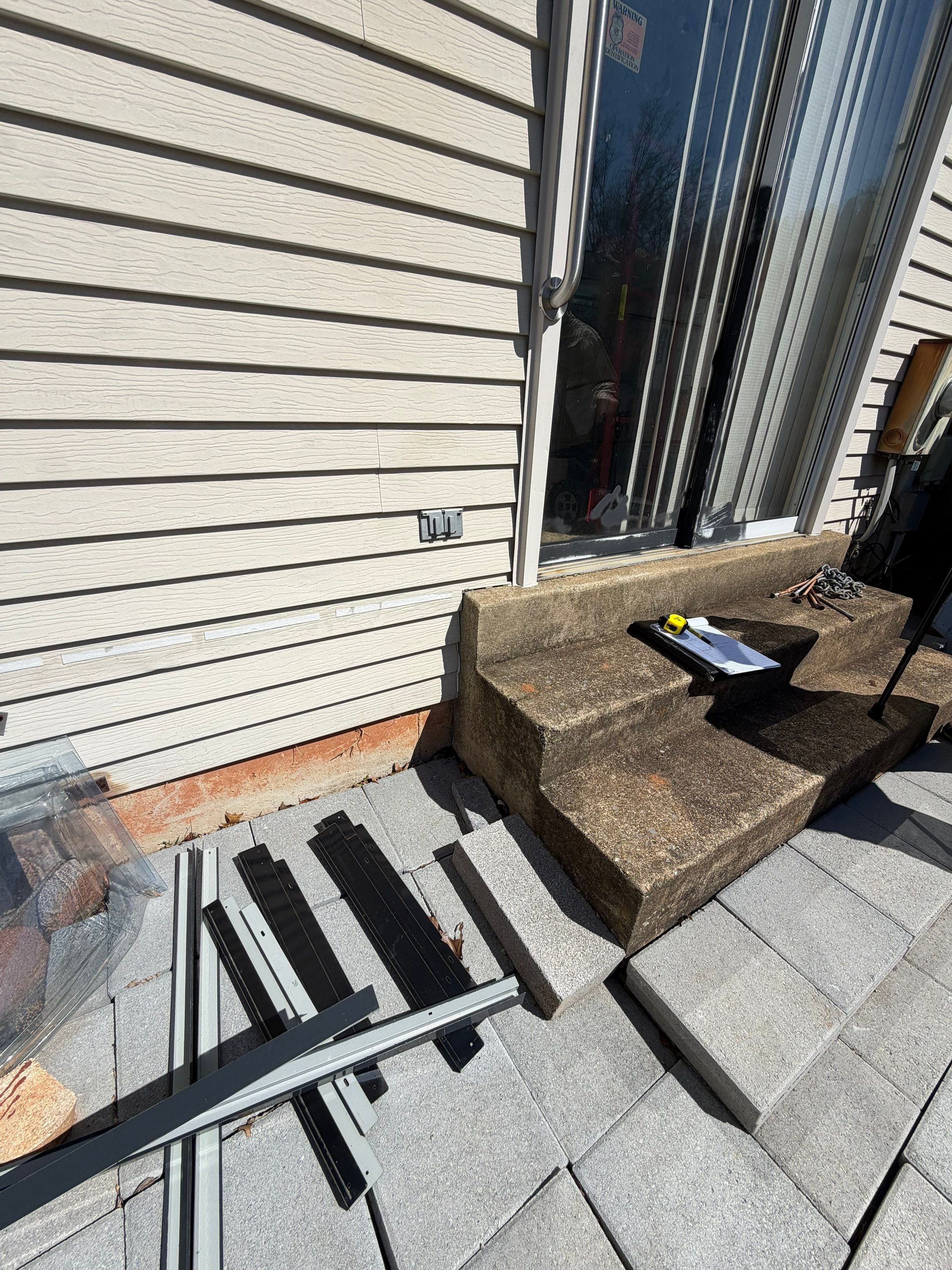 Custom Black Metal Exterior Handrail Installation in Olney by Capitol Iron Works