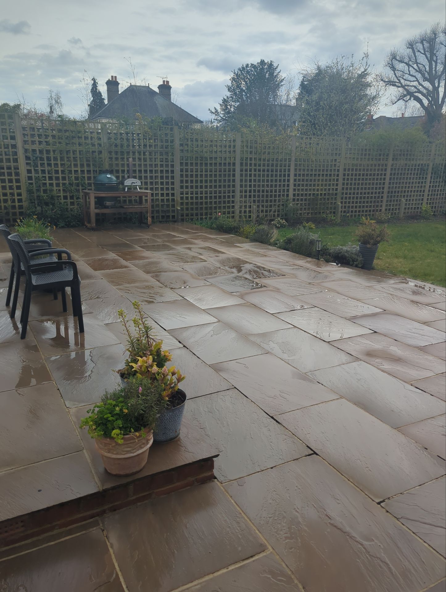 Patio Area Spring Clean using Mosmatic Flat Surface Cleaner by Ges Exterior Cleaning ltd