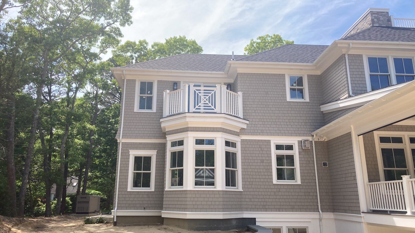 Gutter Installation using 6" Half Round Aluminum Gutter in New Seabury, MA by Gutter Pro Enterprises
