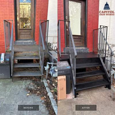 Eco-Friendly Iron Staircase Replacement with Railing Retrofit – Washington, DC