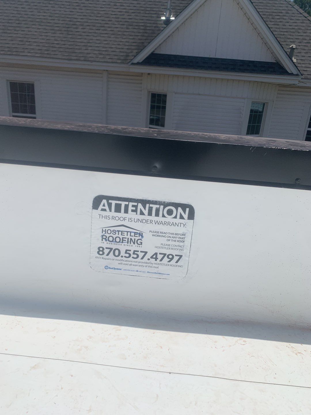 Commercial Roofing Installation using 50 mil PVC by Hostetler Roofing