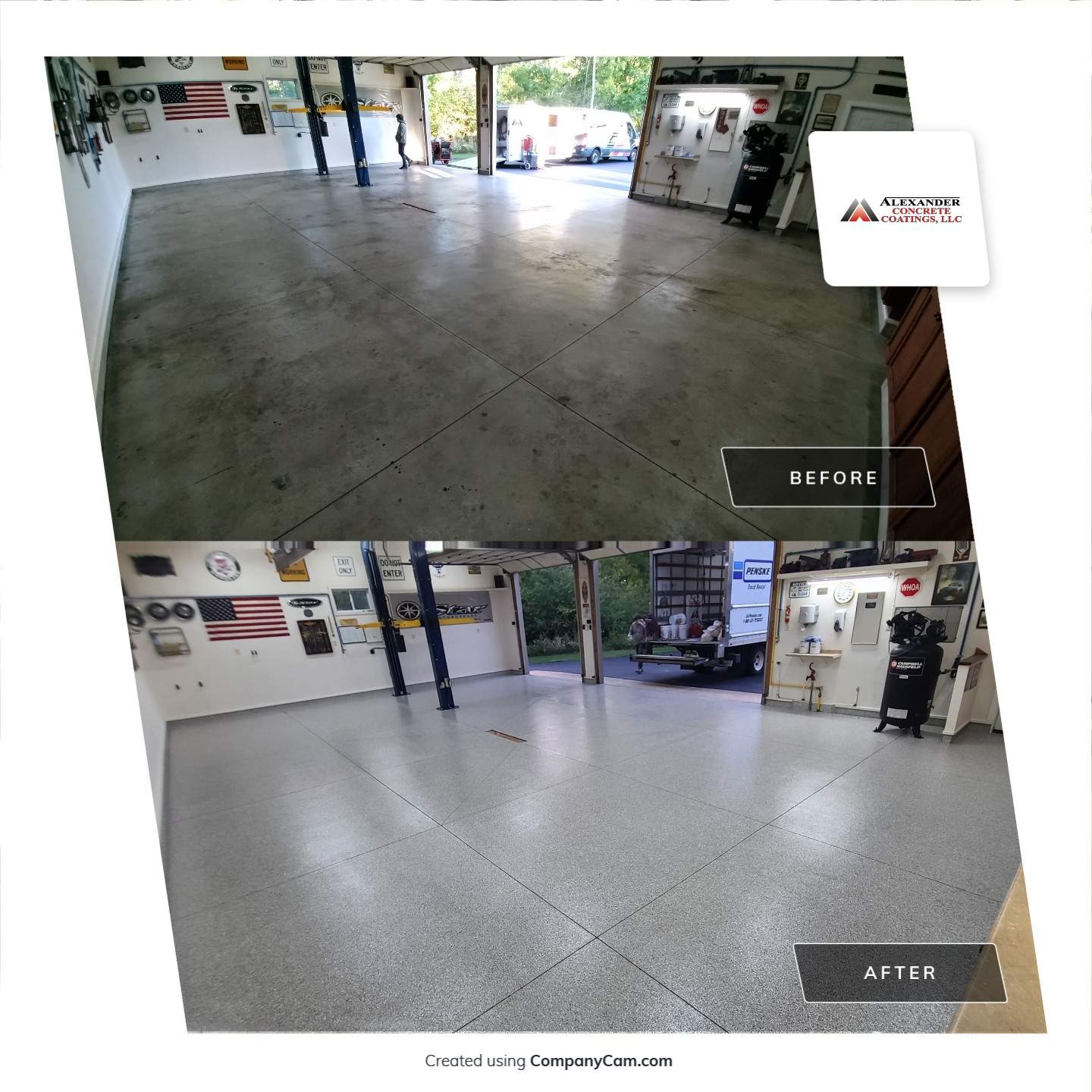 Large Garage in Mt. Everest - Vienna, OH by Alexander Concrete Coatings