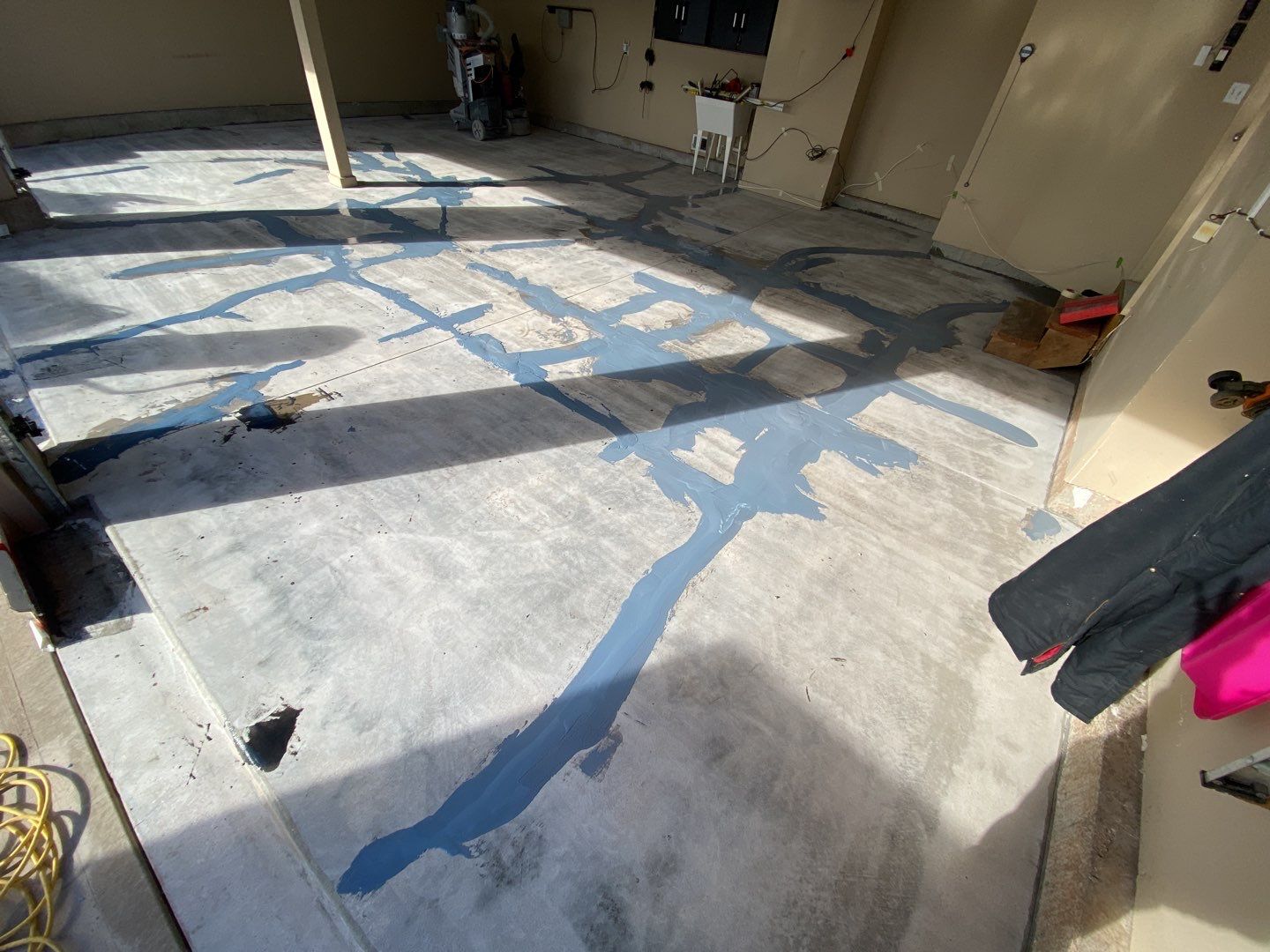 Garage using Slate Stone by Select Painting, Coatings & Garage Cabinets